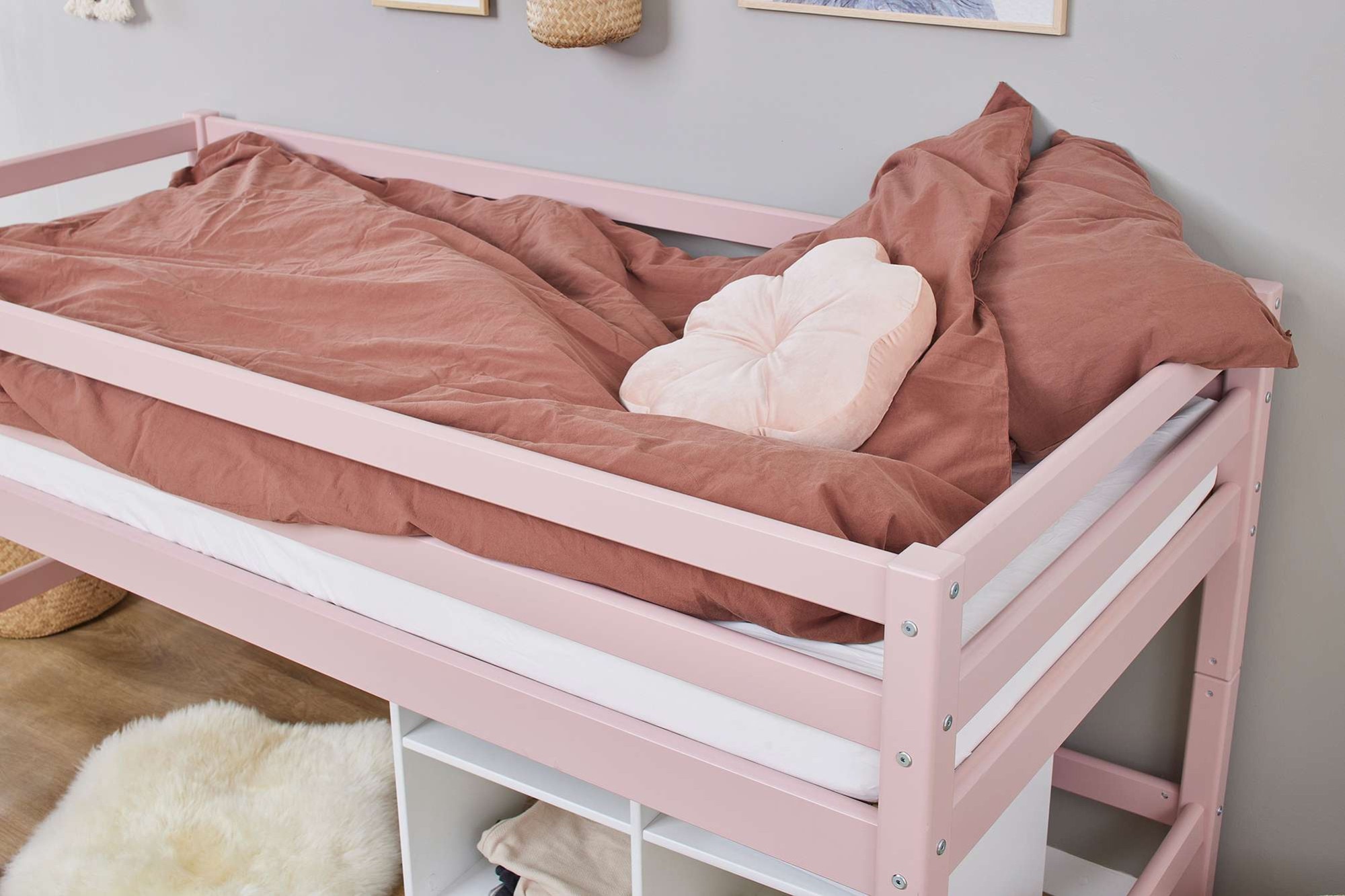 Hoppekids Hochbett »ECO Dream MY COLOR« Set, Bett,  90x200, umbaubar in Einzelbett, 4 Farben