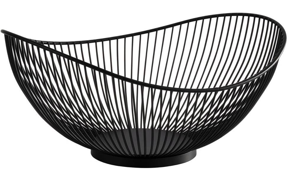 Image of APS Obstschale "SVART" aus Metall Korb, robust, stapelbar