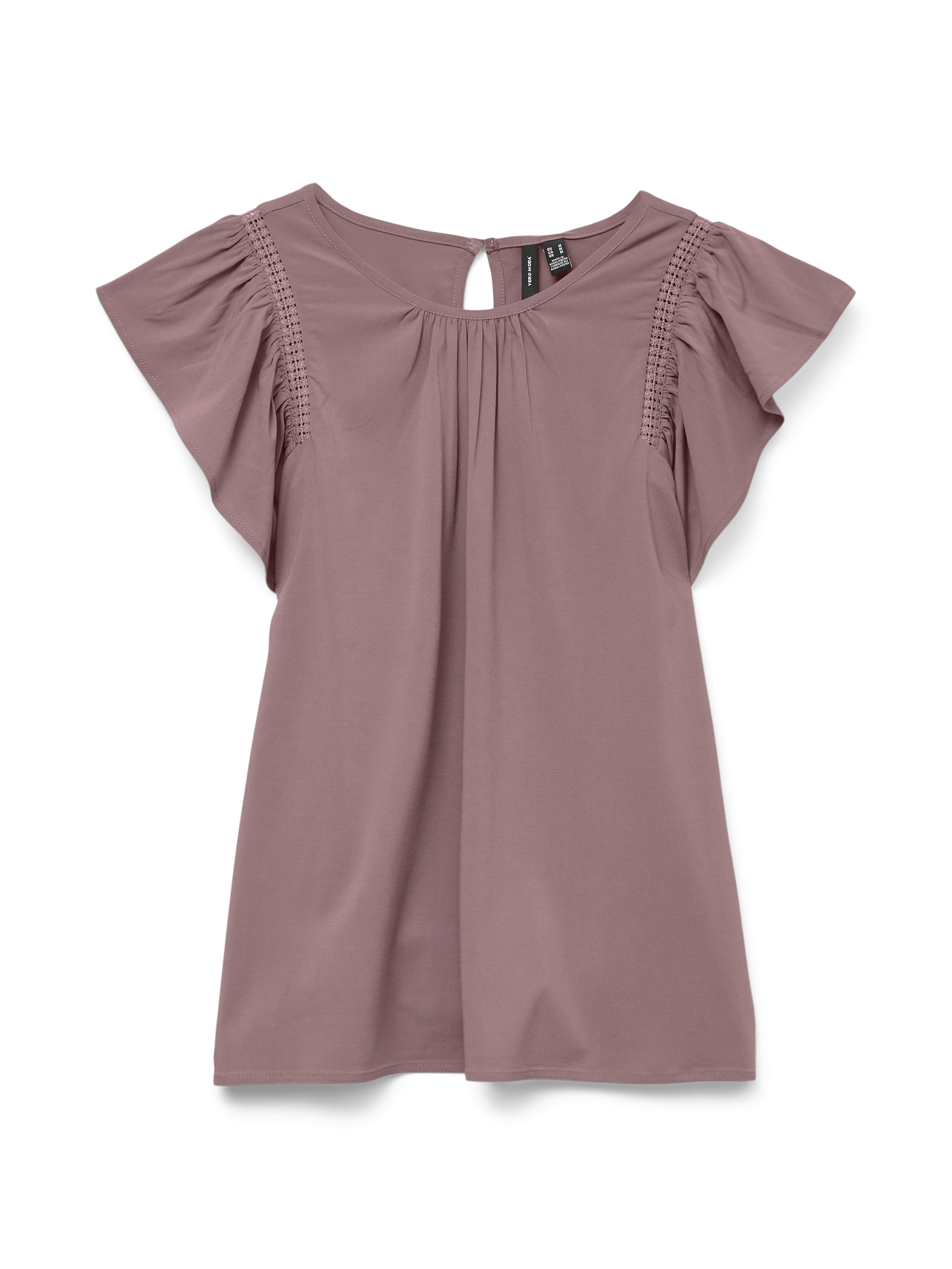 Vero Moda Kurzarmbluse »VMBELLA SS LACE TOP WVN GA NOOS«