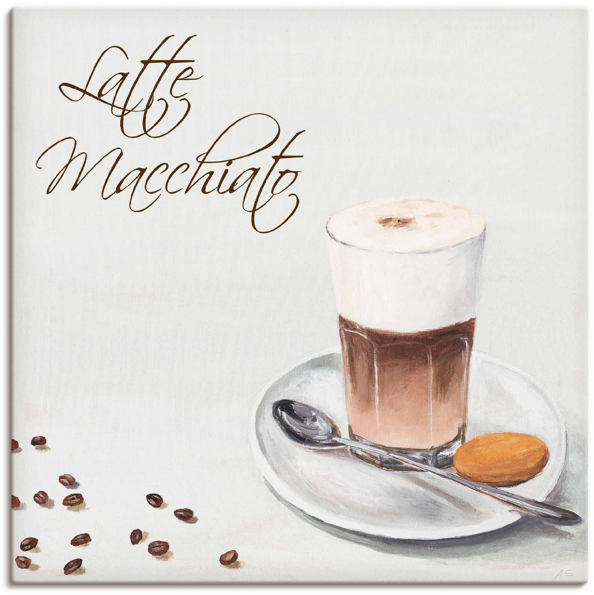 Image of Artland Wandbild »Latte Macchiato II«, Getränke, (1 St.), in vielen Grössen & Produktarten - Alubild / Outdoorbild für den Aussenbereich, Leinwandbild, Poster, Wandaufkleber / Wandtattoo auch für Badezimmer geeignet bei Ackermann Versand Schweiz