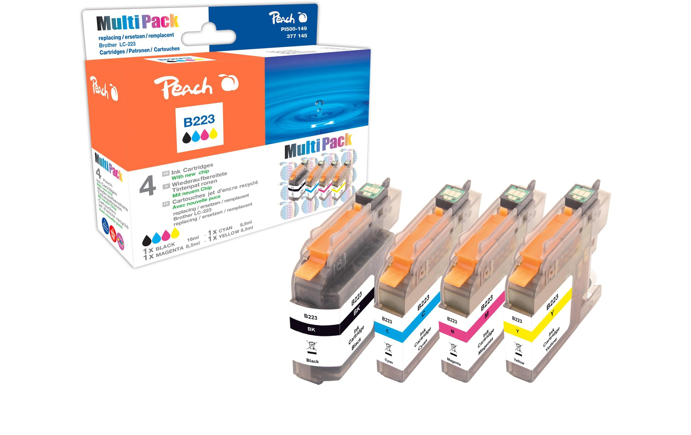 Image of Peach Tintenpatrone "Brother LC-223 Multipack"