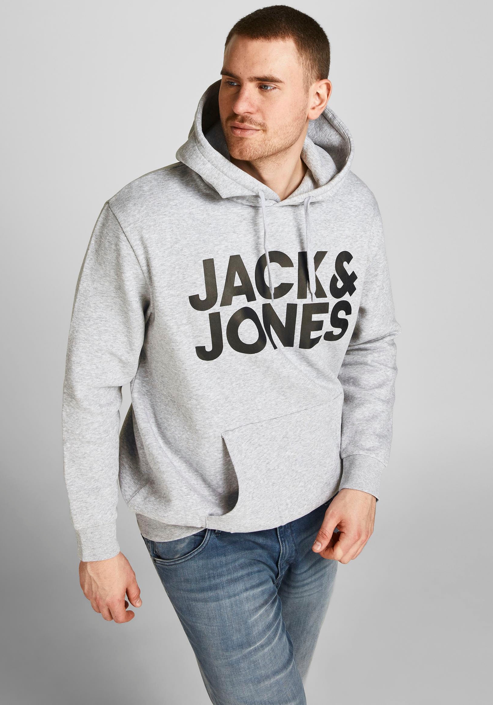 Jack & Jones PlusSize Kapuzensweatshirt »CORP LOGO SWEAT HOOD«, Bis Grösse 6XL