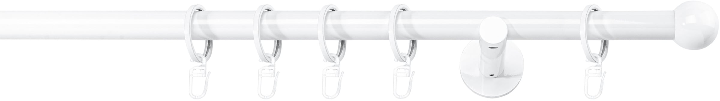 mydeco Gardinenstange »20mm Ball Wandträger 12 cm«, 1 läufig-läufig, Fixmass
