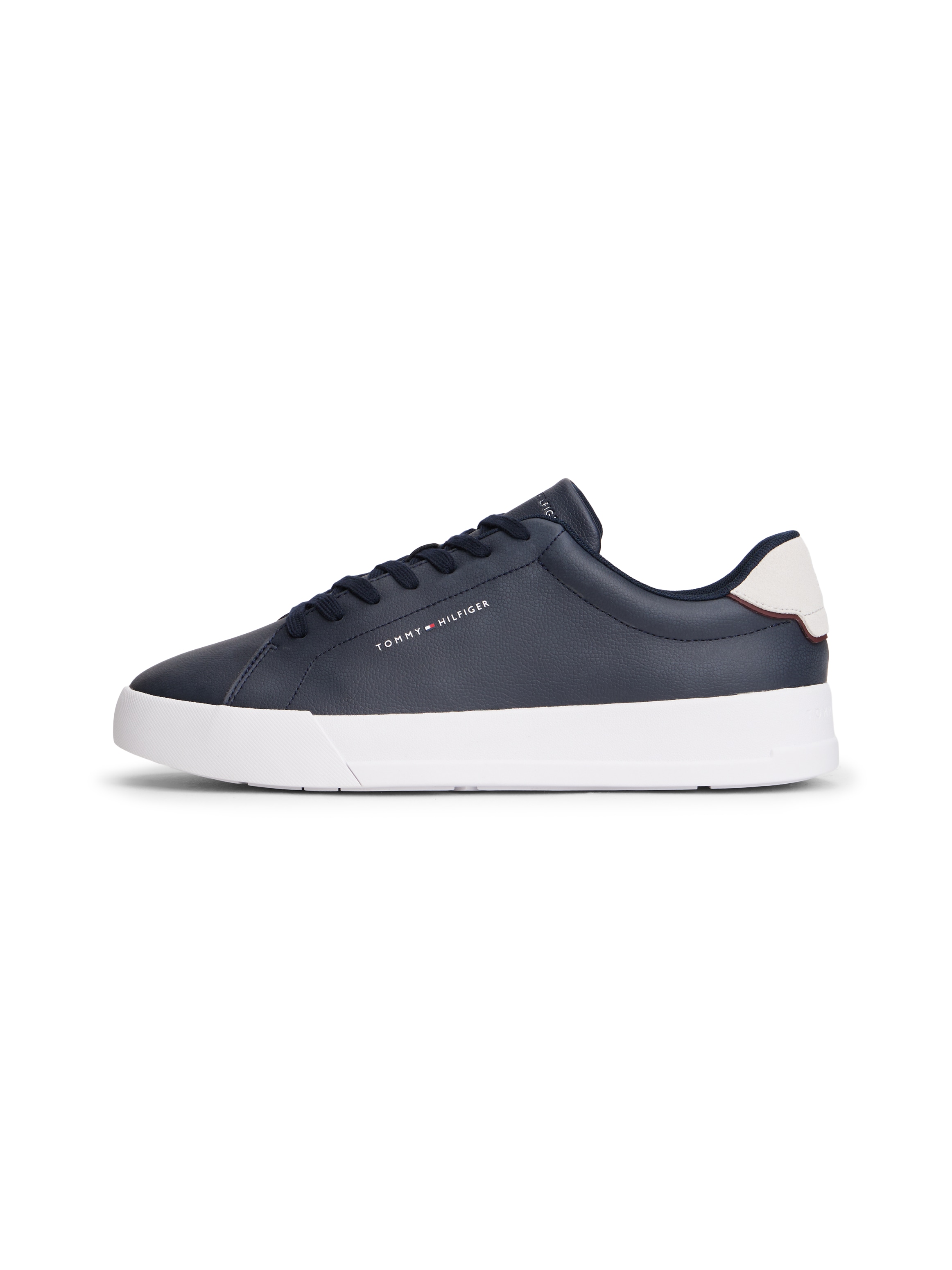 Tommy Hilfiger Sneaker »TH COURT LTH DETAIL ESS«  , Freizeitschuh, Halbschuh, Schnürschuh mit seitlichem Logoschriftzug