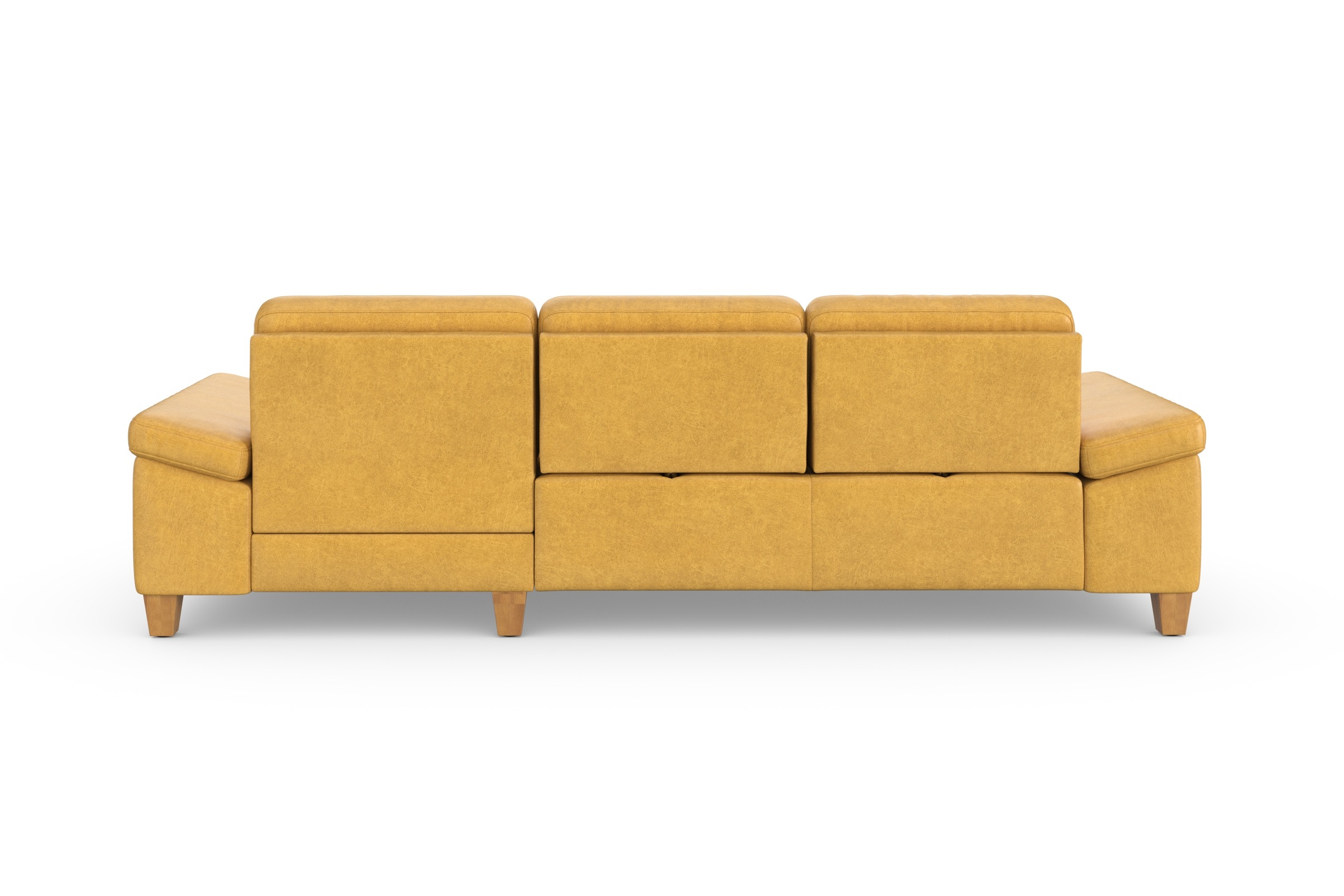 sit&more Ecksofa »Westham L-Form«, mit Recamiere, mit oder ohne Bettfunktion, Bettkasten, Füsse Eiche