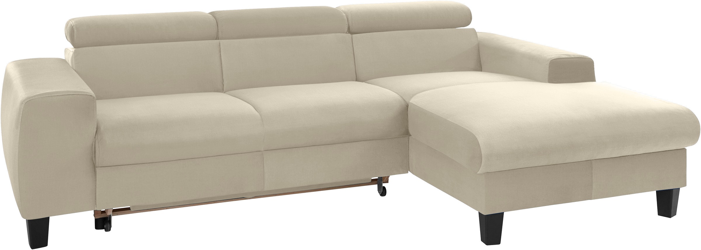 COTTA Ecksofa »Morven L-Form«, Inklusive Kopfteilverstellung, wahlweise mit Ladestation, Bettfunktion