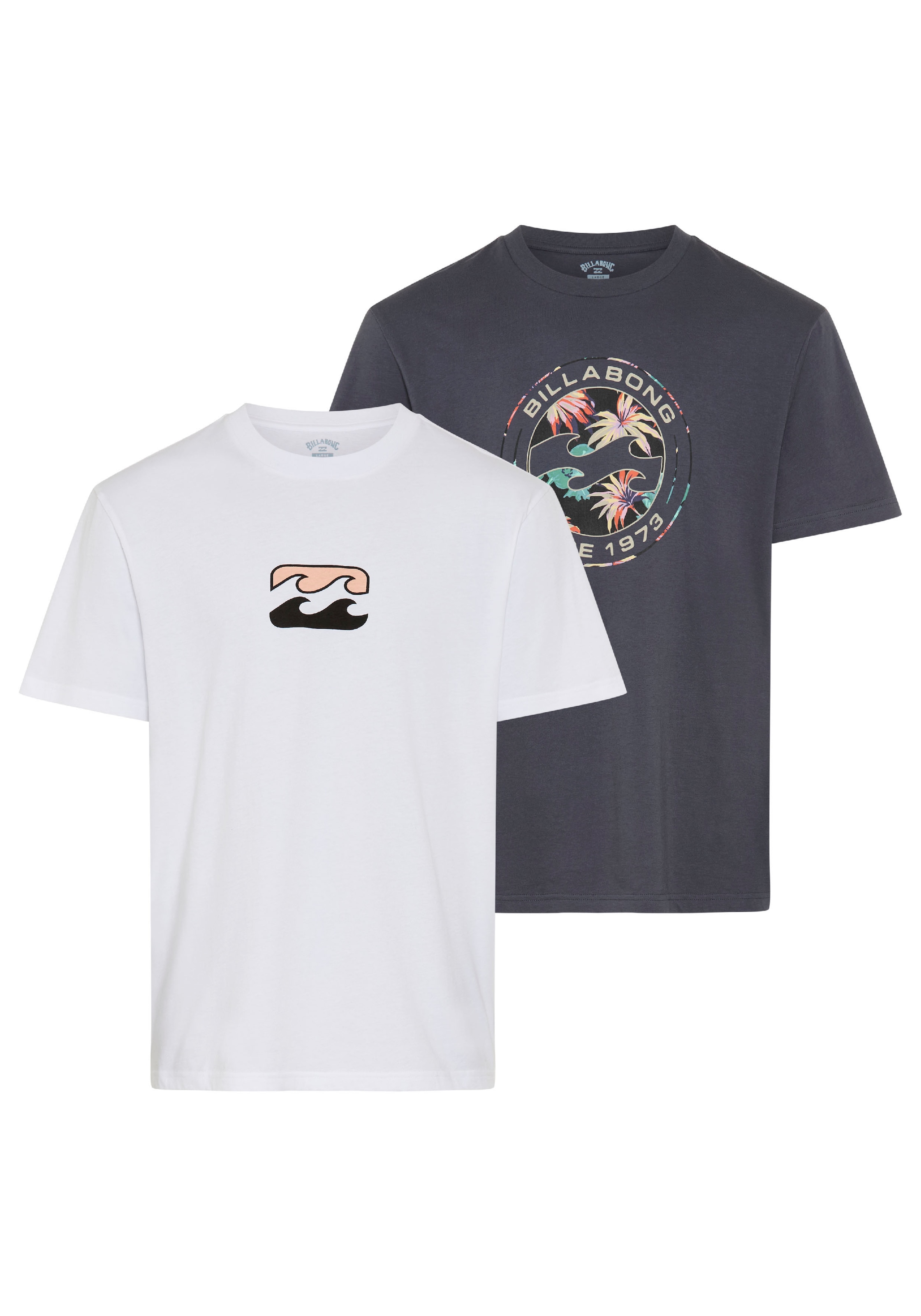 Image of Billabong T-Shirt "ROTOR ICON DOUBLEPACK" 2 Doppelpack, mit 2 T-Shirts, Kurzarm, aus Baumwoll-Jersey