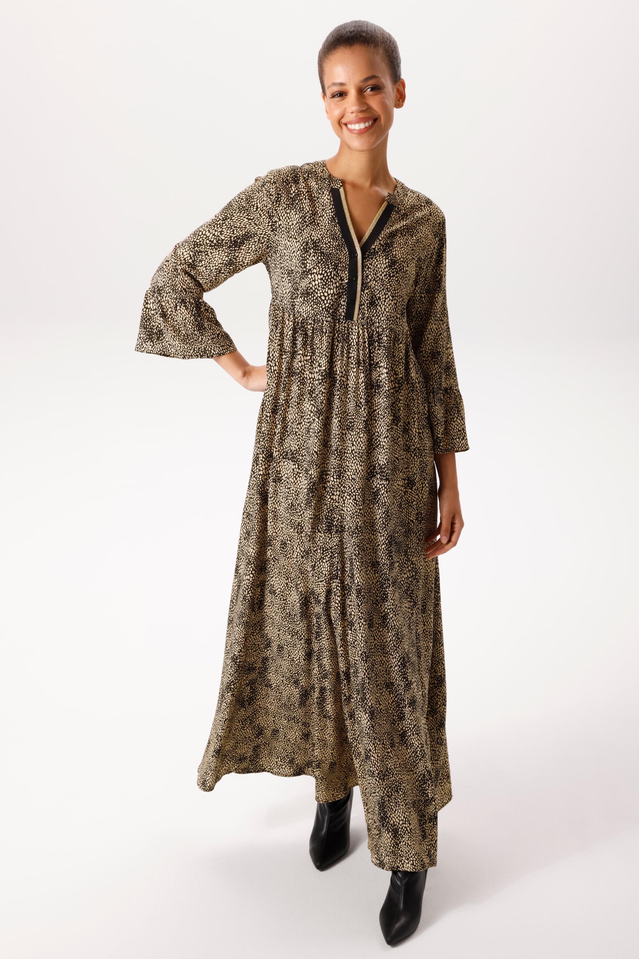 Aniston CASUAL Maxi robe avec imprimé graphique sur toute la surface - NOUVELLE COLLECTION,