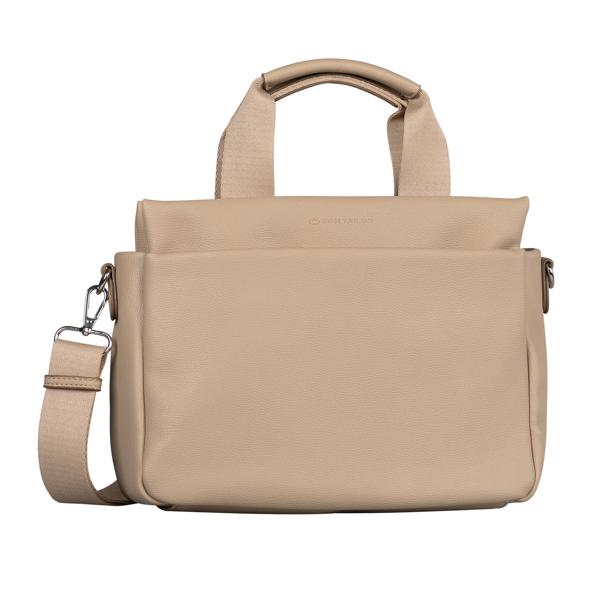 Image of TOM TAILOR Shopper "Rella" aus fein genarbtem Material mit farblich passendem Gewebeband