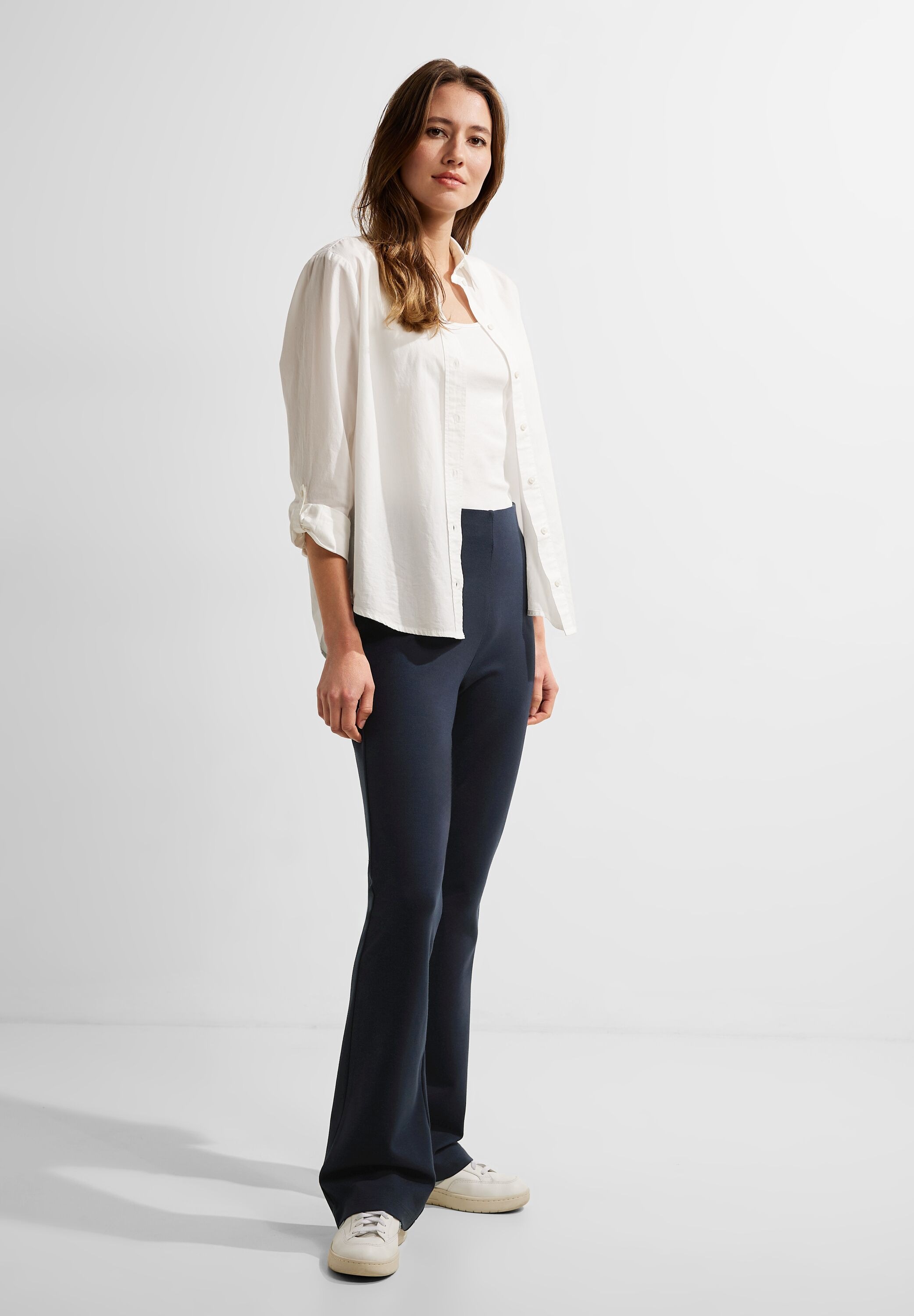 Cecil Bootcuthose »Damenhose Style Bootcut Solid«, Bootcut Beinform