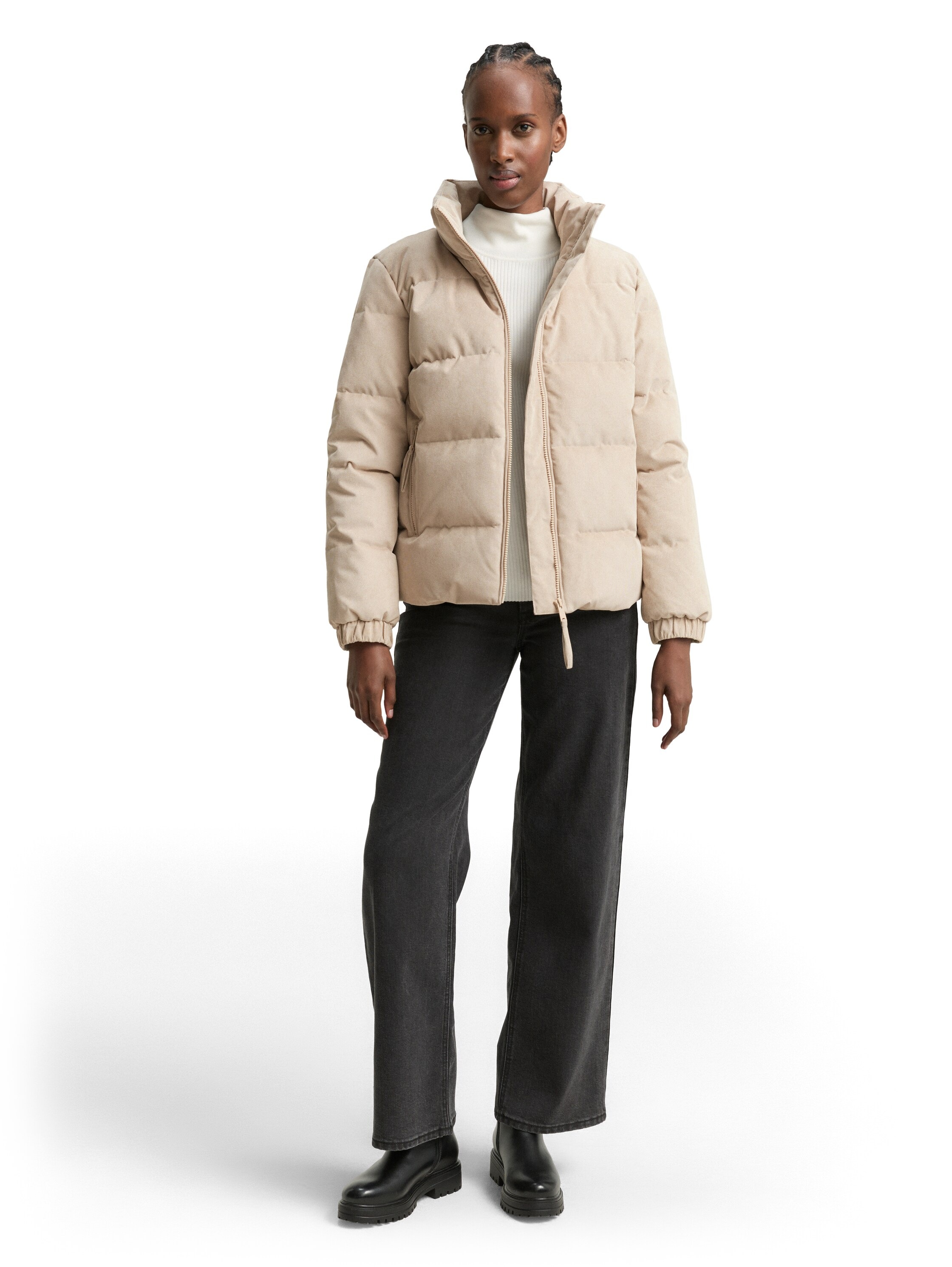 TOM TAILOR Denim Steppjacke, mit Stehkragen