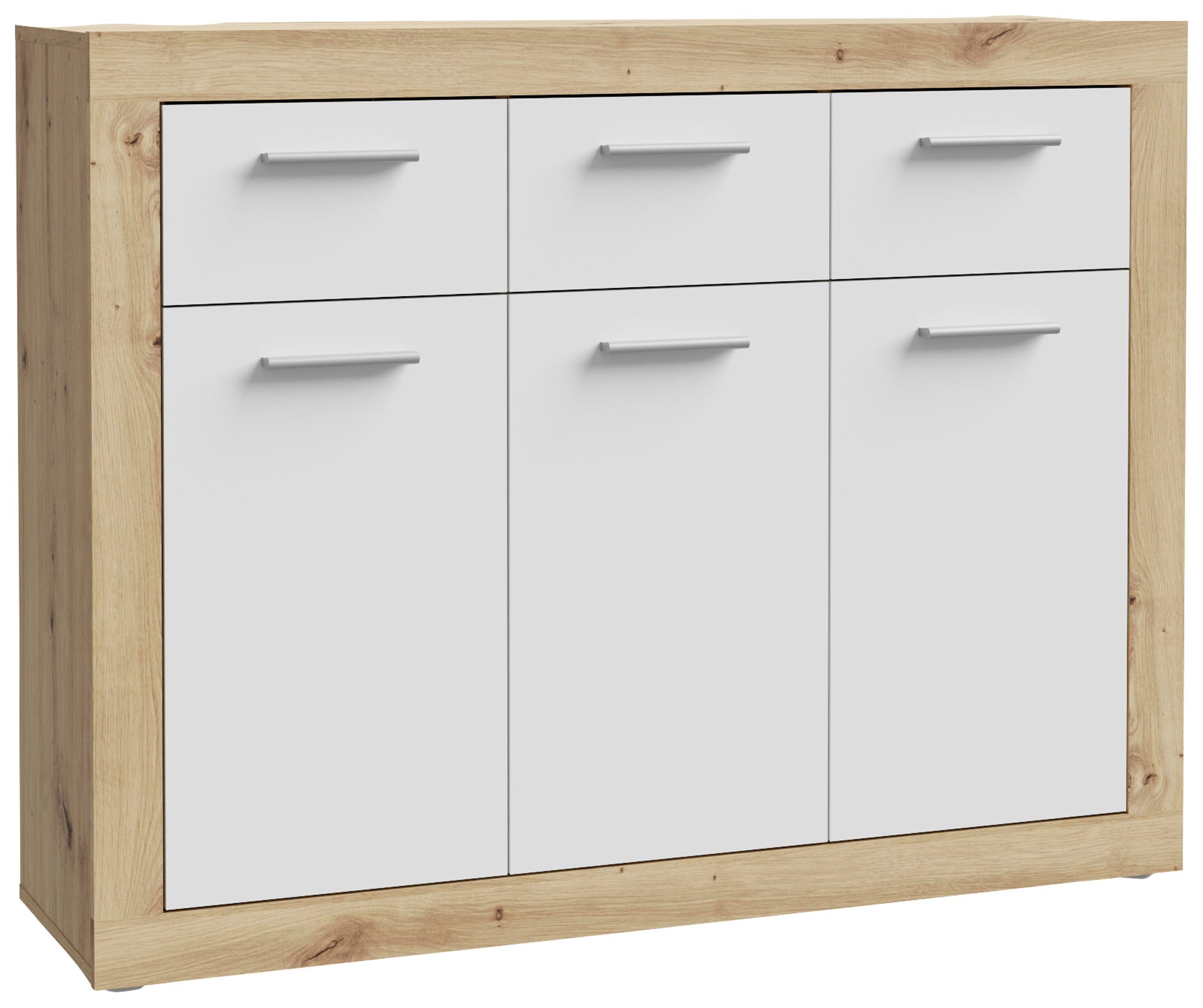 Image of FORTE Sideboard "Baccio" Breite 118 cm, höhe 92 cm, 3 Türen und 3 Schubkästen