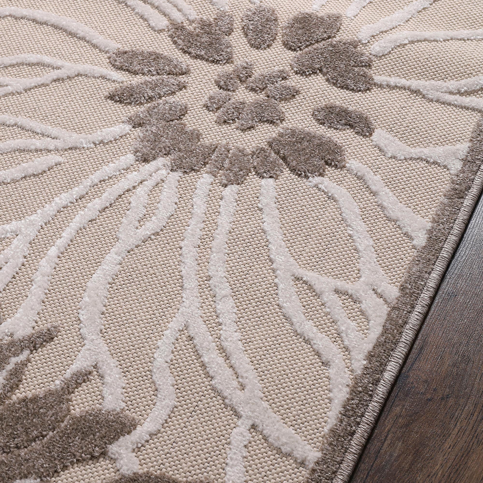 Sanat Teppich »Floral 2 Outdoor«, rechteckig, 6 mm Höhe, In- und Outdoor geeignet, Blumen, Balkon, Terrasse, Aussenbereich