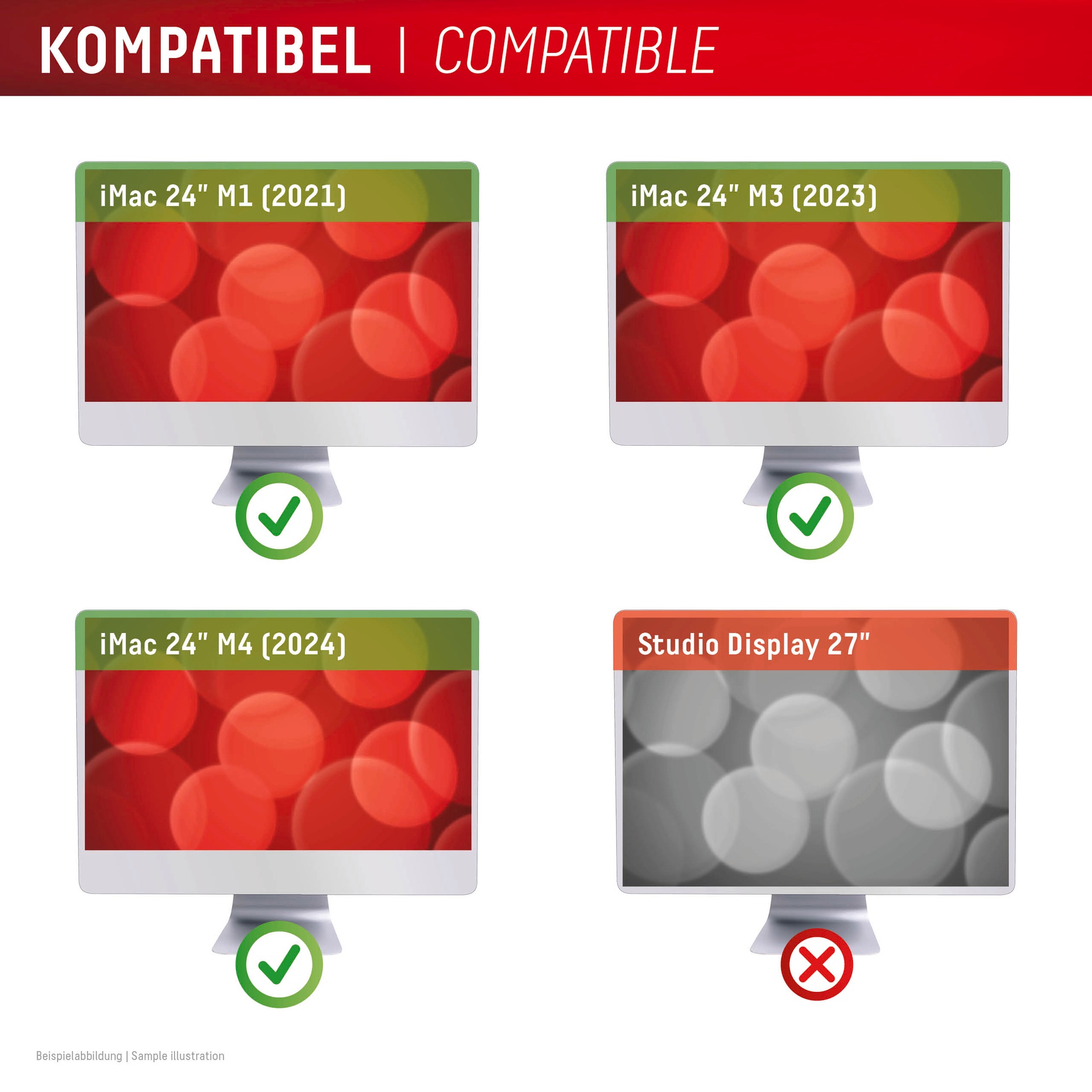 Displex Displayschutzfolie »Privacy Safe Blickschutzfilter« für Apple iMac 24 M1;Apple iMac 24 M3;Apple iMac 24 M4 Blickschutzfolie, Schutzfolie, Bildschirmschutz, kratz- & stossfest