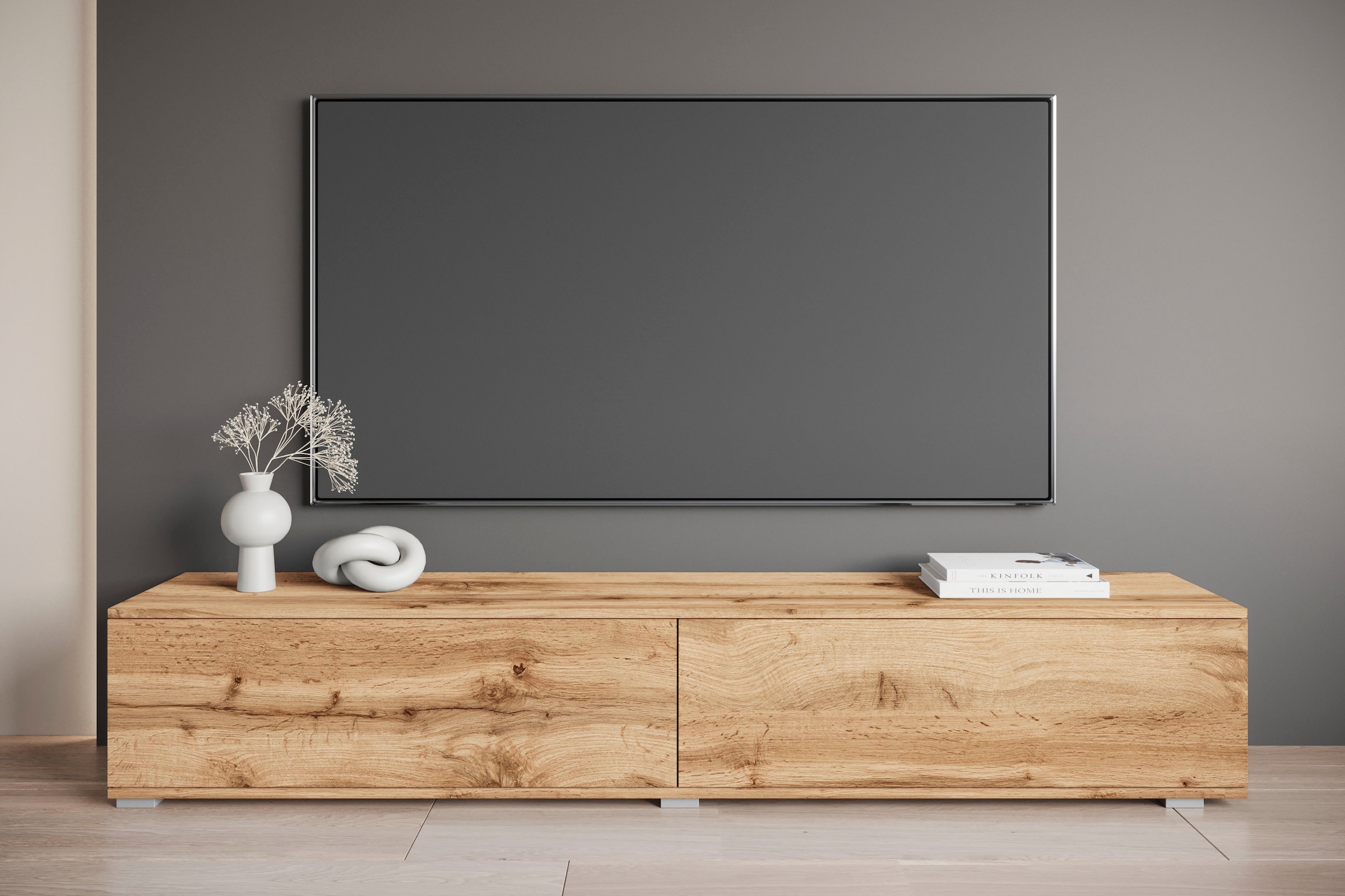 Image of GOODproduct Lowboard "Kenia" 1 Stk. tlg. 2 Klappen – flexibel hängend oder stehend montierbar