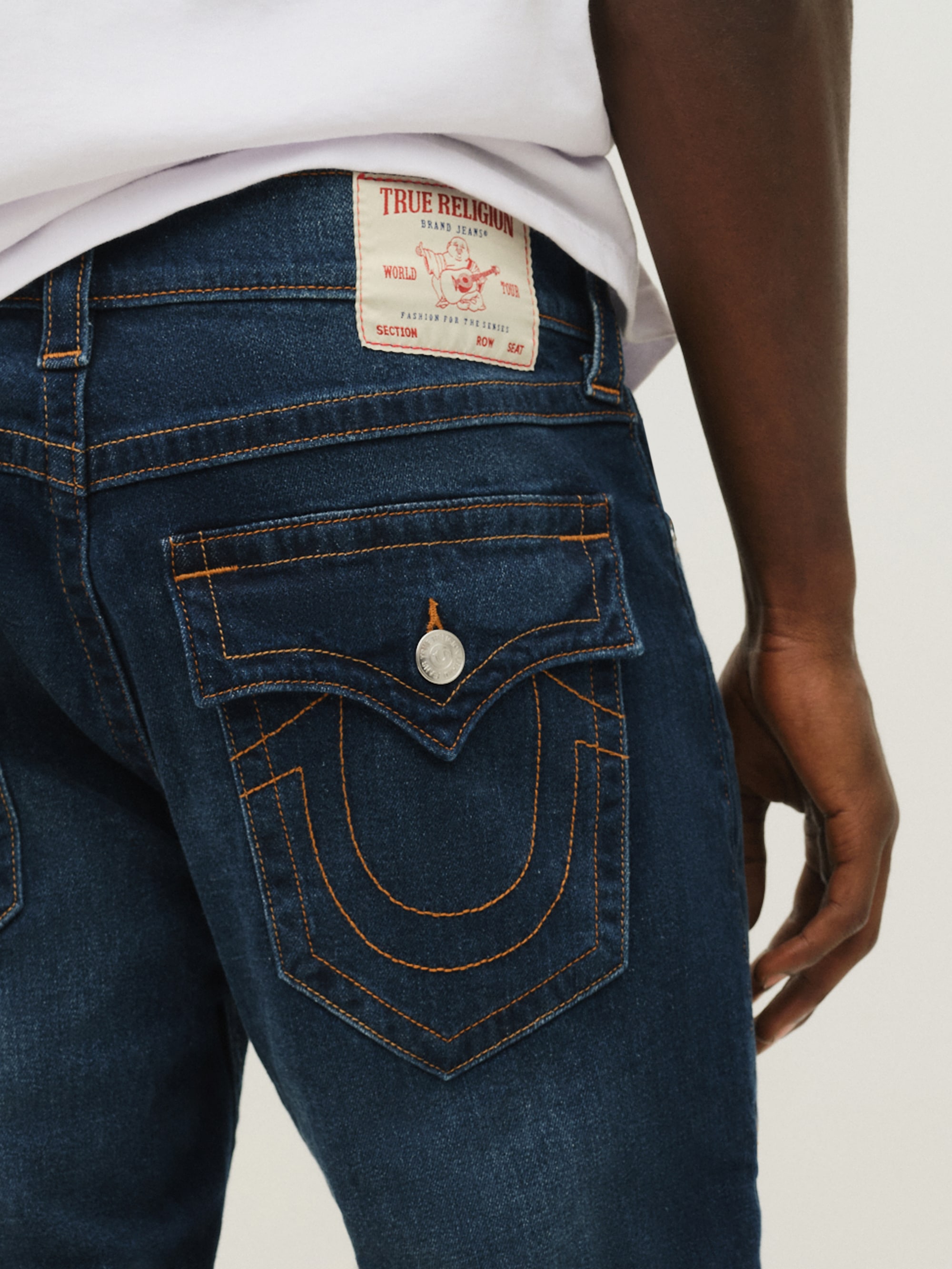 True Religion Jeans droit »RICKY SN FLAP« mélange coton, coupe droite