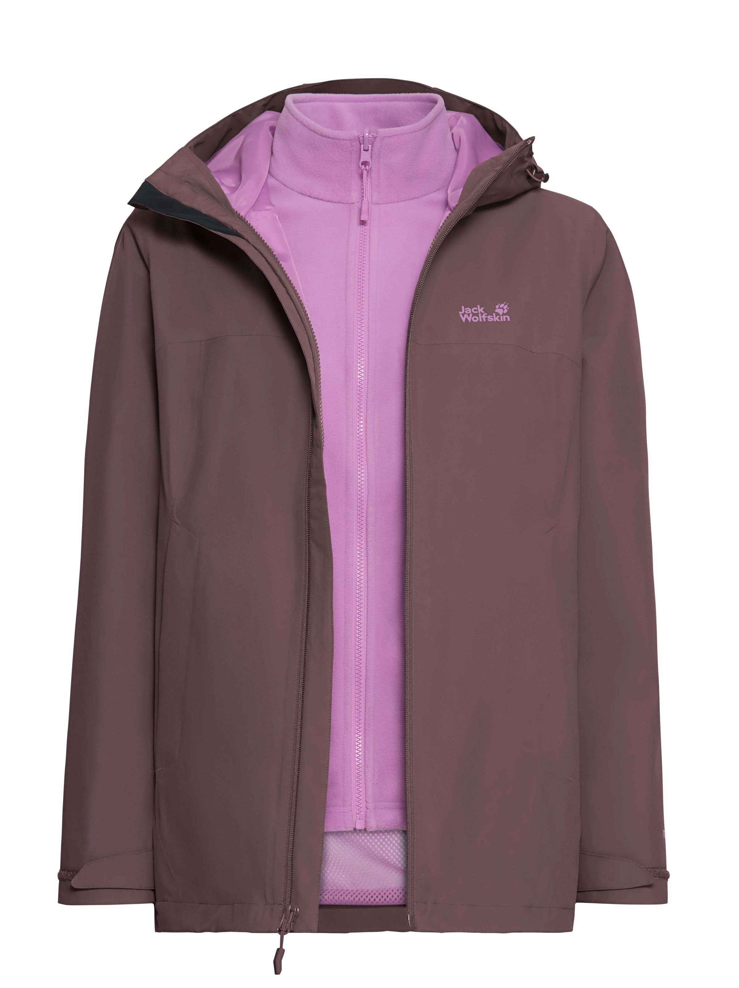 Jack Wolfskin Veste fonctionnelle 3 en 1 »MOONRISE 2 3IN1 JKT W« Veste fonction 3-en-1, pour la randonnée et autres activités de plein air,