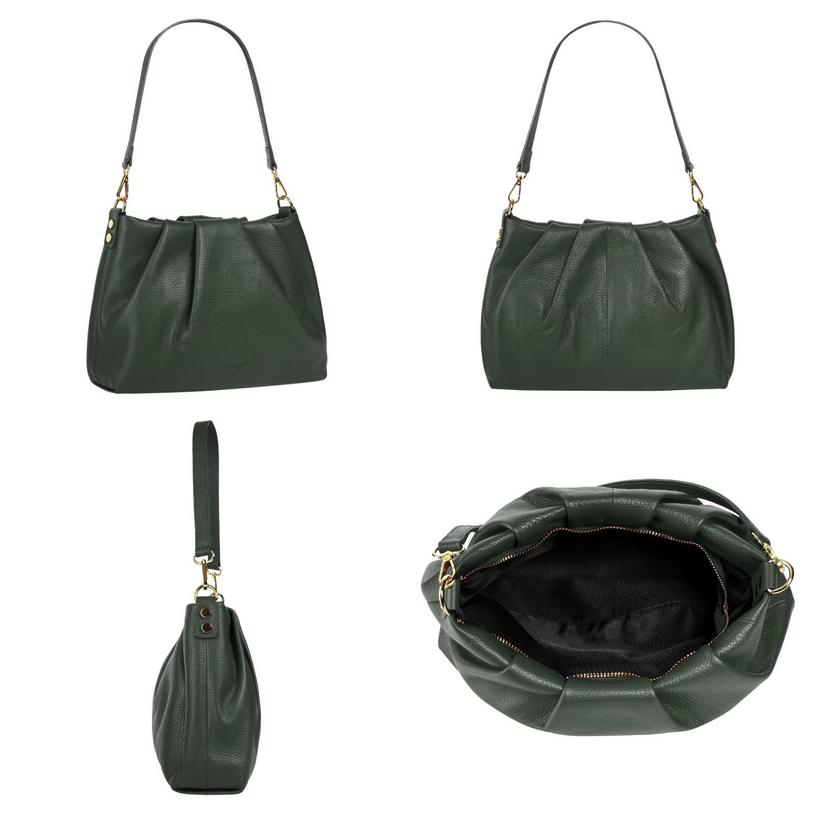 Samantha Look Umhängetasche, echt Leder, Made in Italy