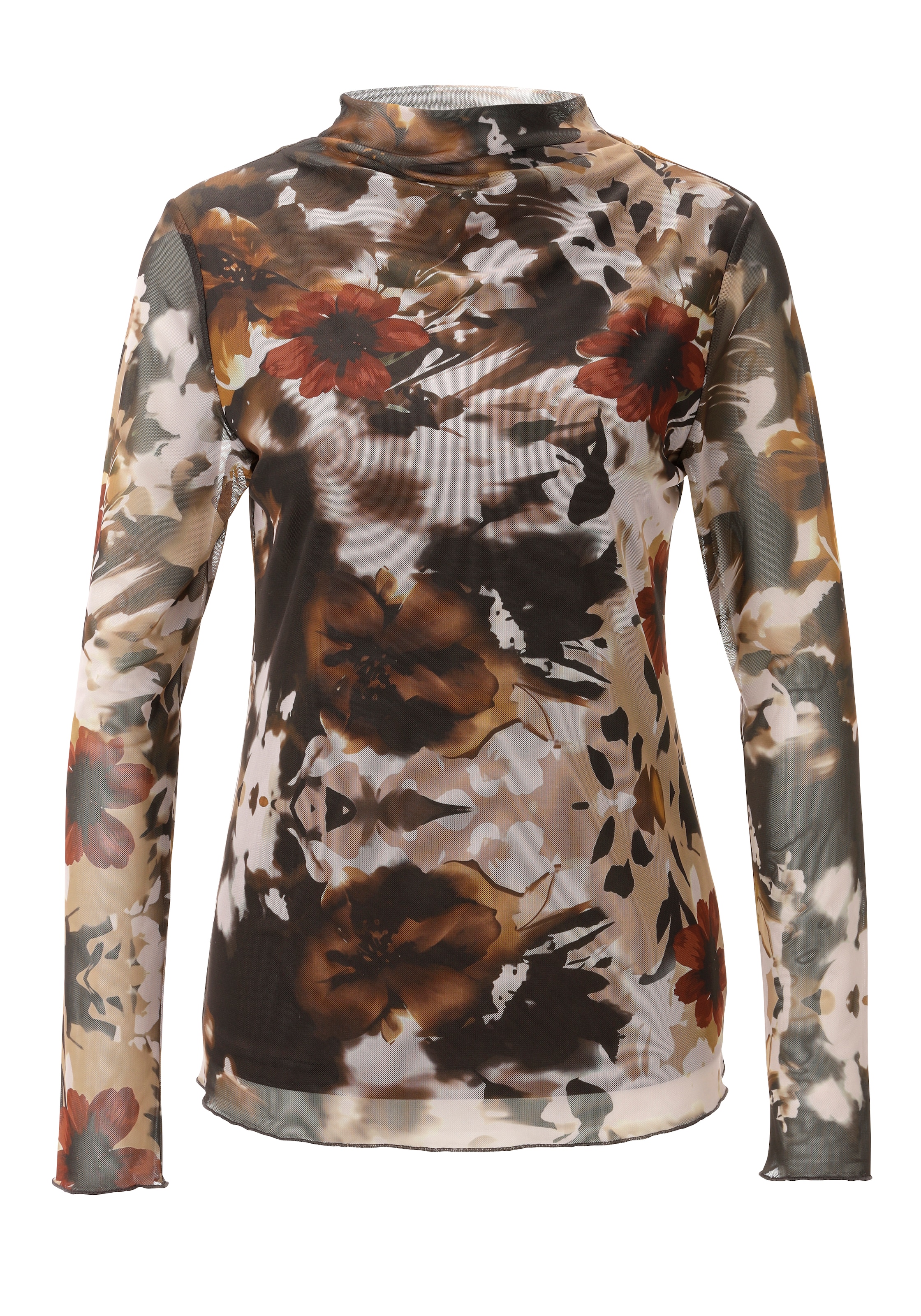 Aniston CASUAL T-shirt à manches longues avec imprimé floral tendance - chaque pièce est unique - NOUVELLE COLLECTION