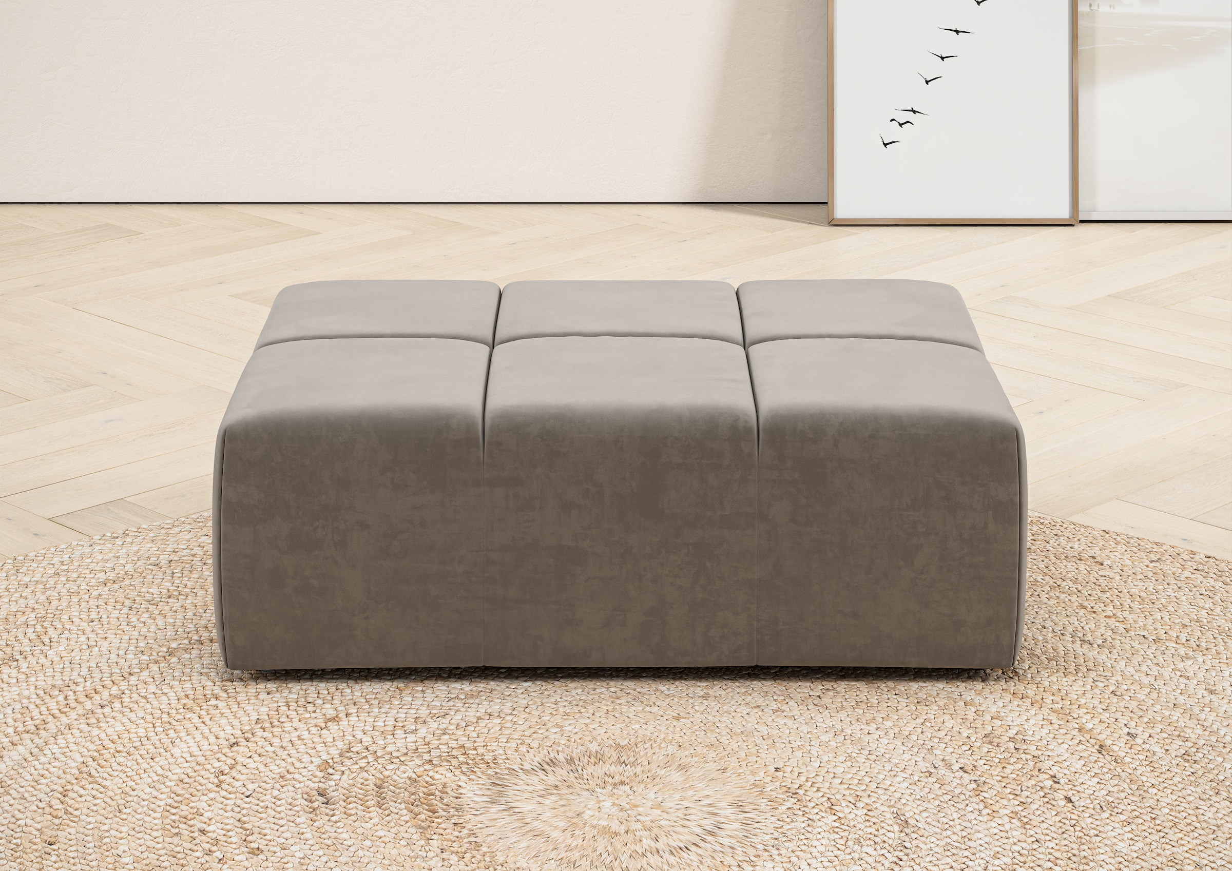 Image of Home affaire Polsterhocker "B/H/T: 107 x 39 x 107" passend zur "Ancona"-Polsterserie, auch in Cord + Easy Care