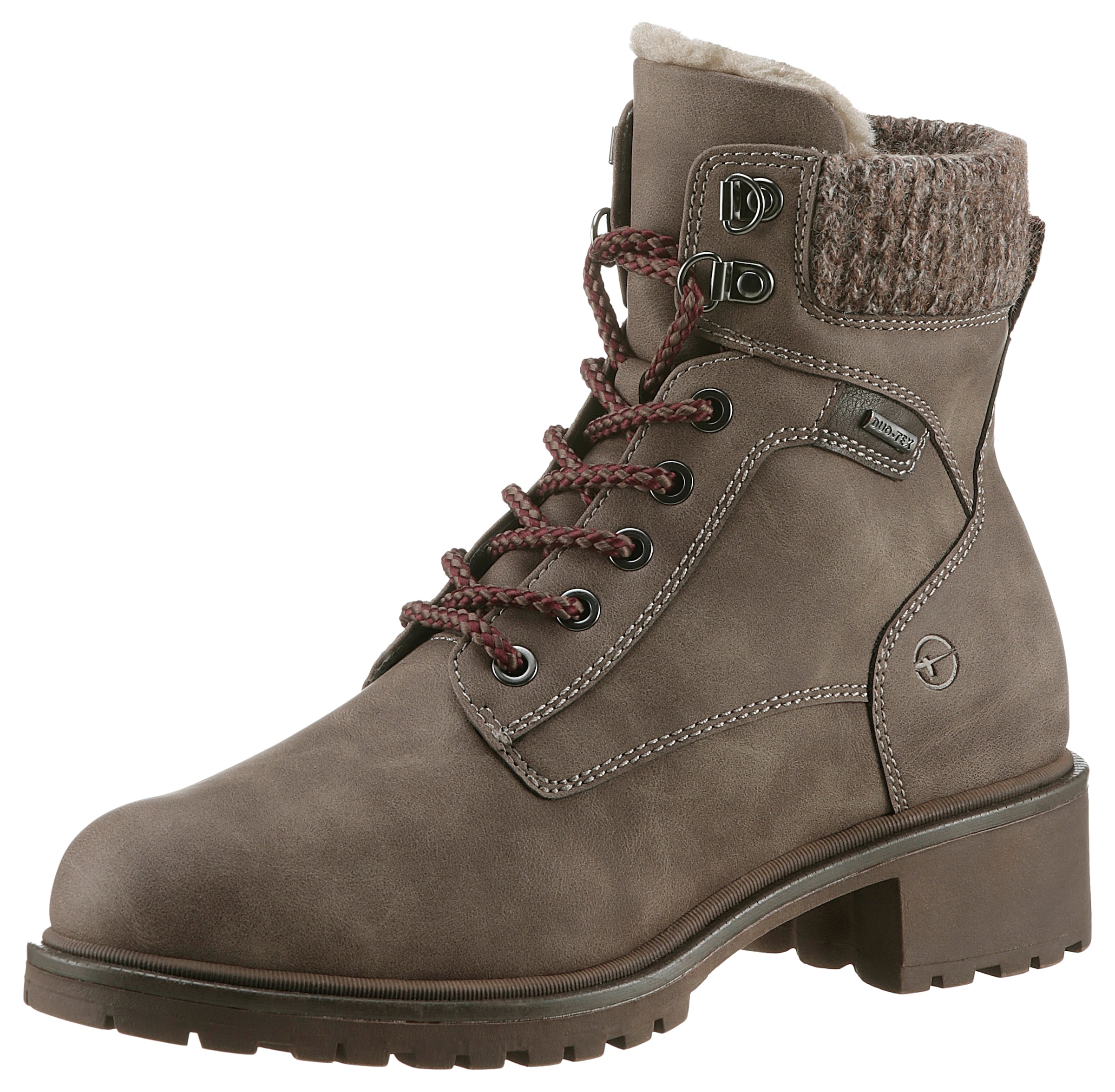 Image of Tamaris Winterboots, Blockabsatz, Schnürboots, Winterstiefelette mit Duo Tex-Ausstattung