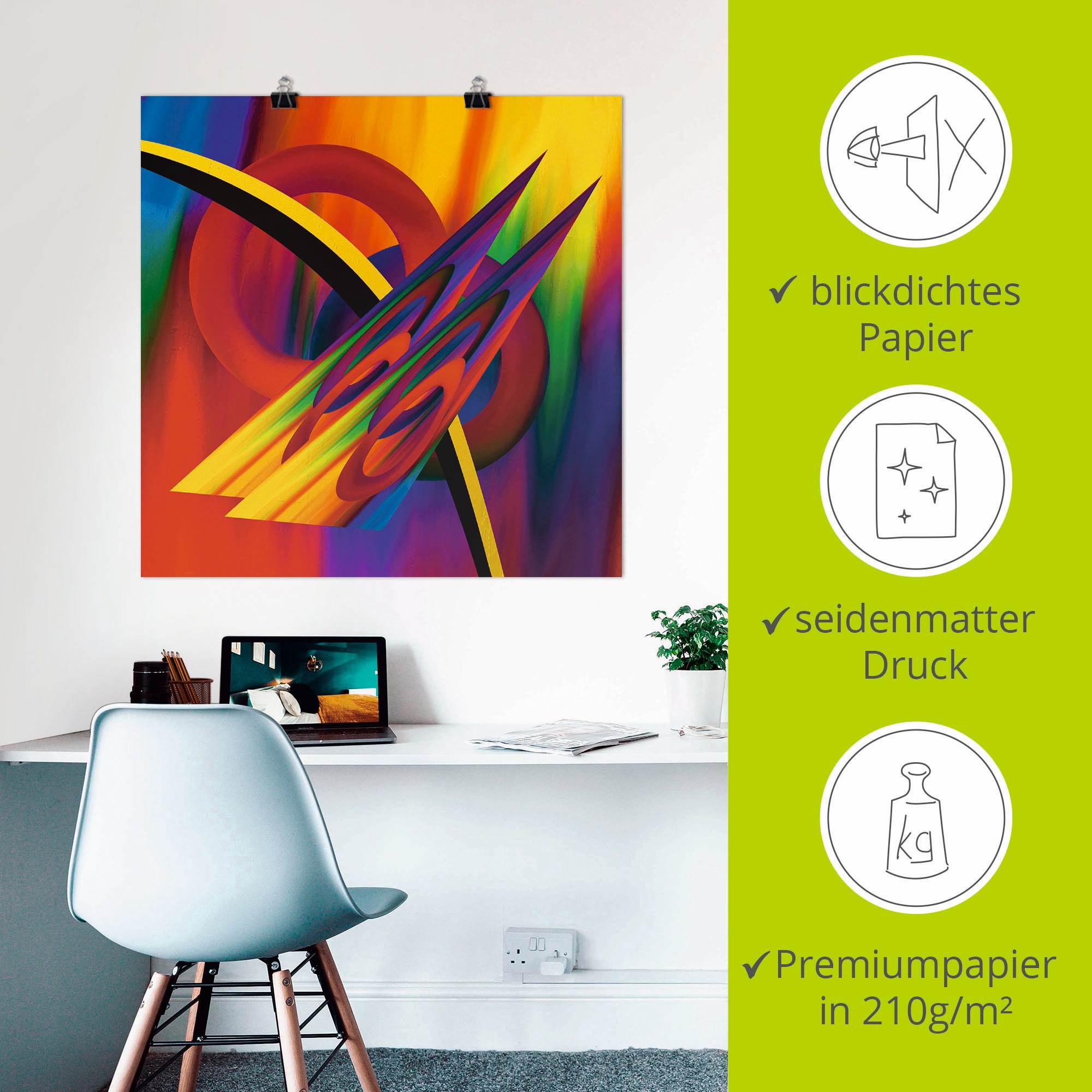 Artland Poster »Modern Bunt« 1 cuis tlg. ohne Rahmen