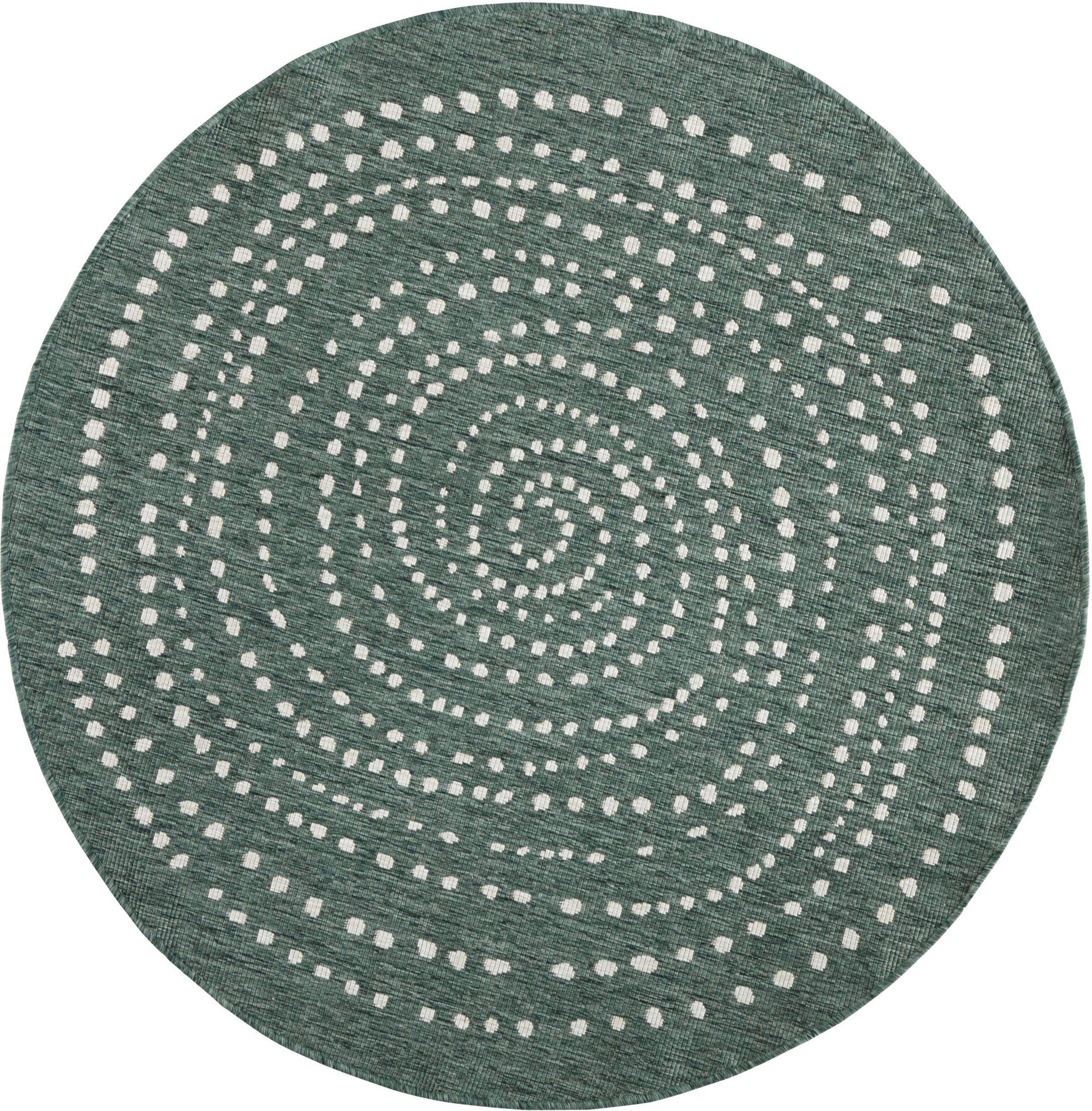 Image of NORTHRUGS Teppich »Bali«, rund, 5 mm Höhe, In-und Outdoor geeignet, Wohnzimmer, Balkon, Terrasse, Garten, Robust, Pflegeleicht, Flachgewebe, Wendbar bei Ackermann Versand Schweiz