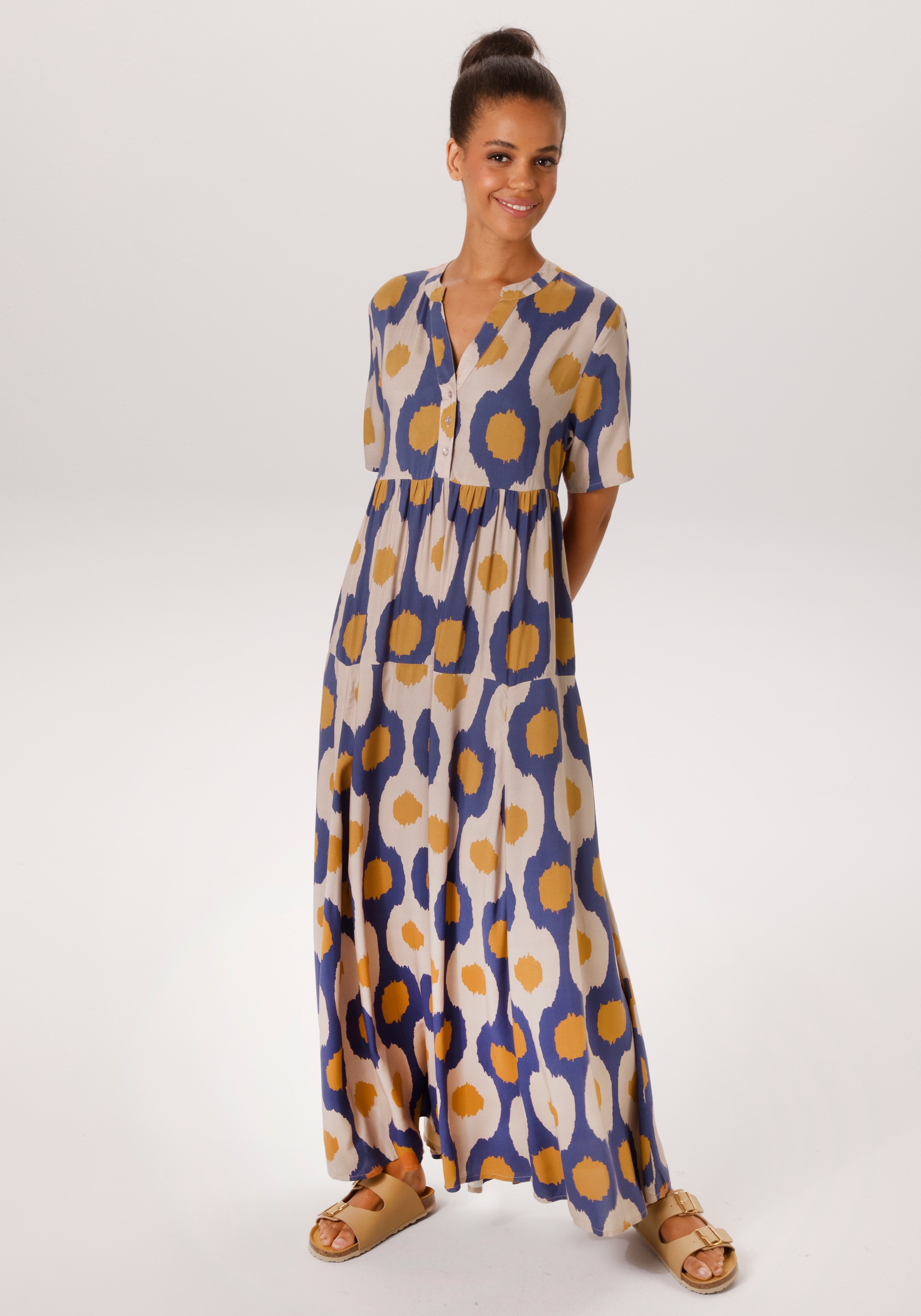 Image of Aniston CASUAL Sommerkleid mit grossflächigen, grafischen Druck