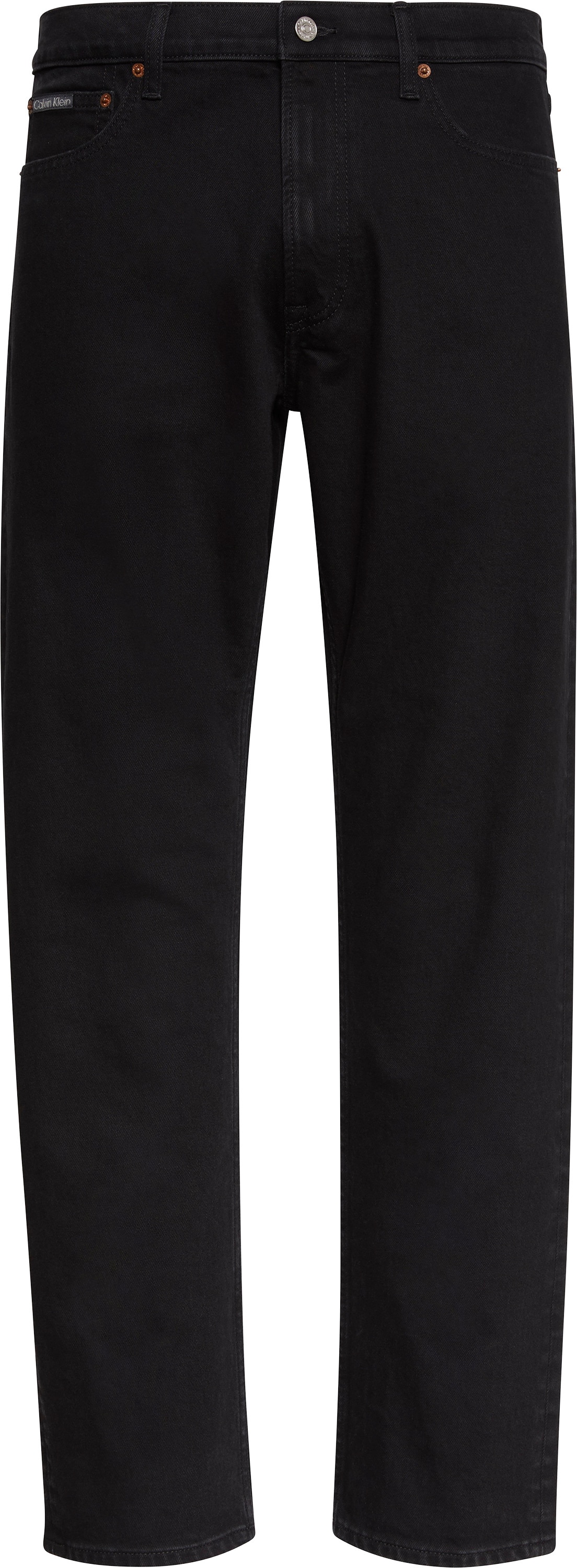 Calvin Klein Jeans slim used washed, Slim Straight Fit, Logopatch am Bund