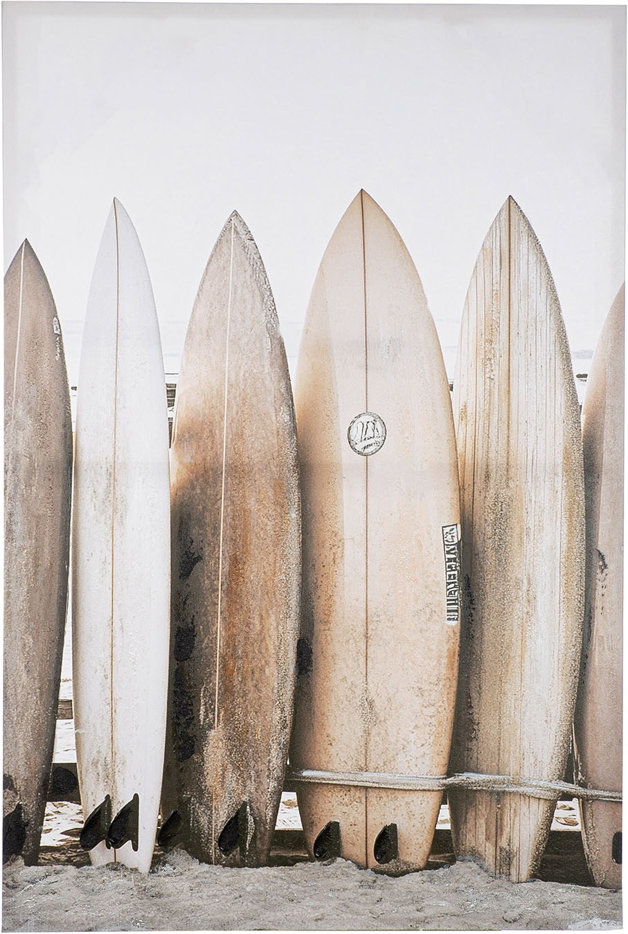 Image of GILDE Metallbild "Bild rechteckig Surfbretter" Strandbilder 1 Stk. tlg.