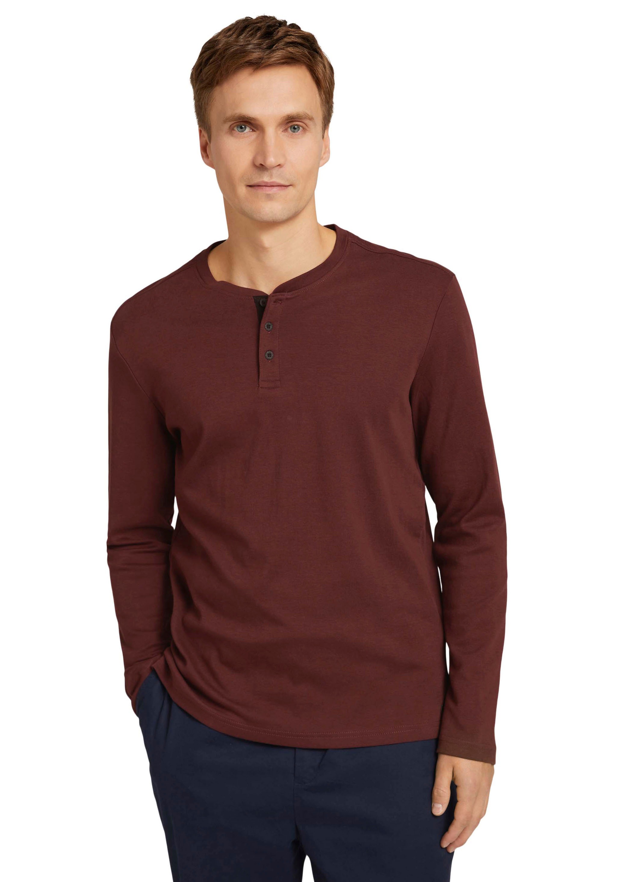 Image of TOM TAILOR Henleyshirt, mit Knopfleiste bei Ackermann Versand Schweiz