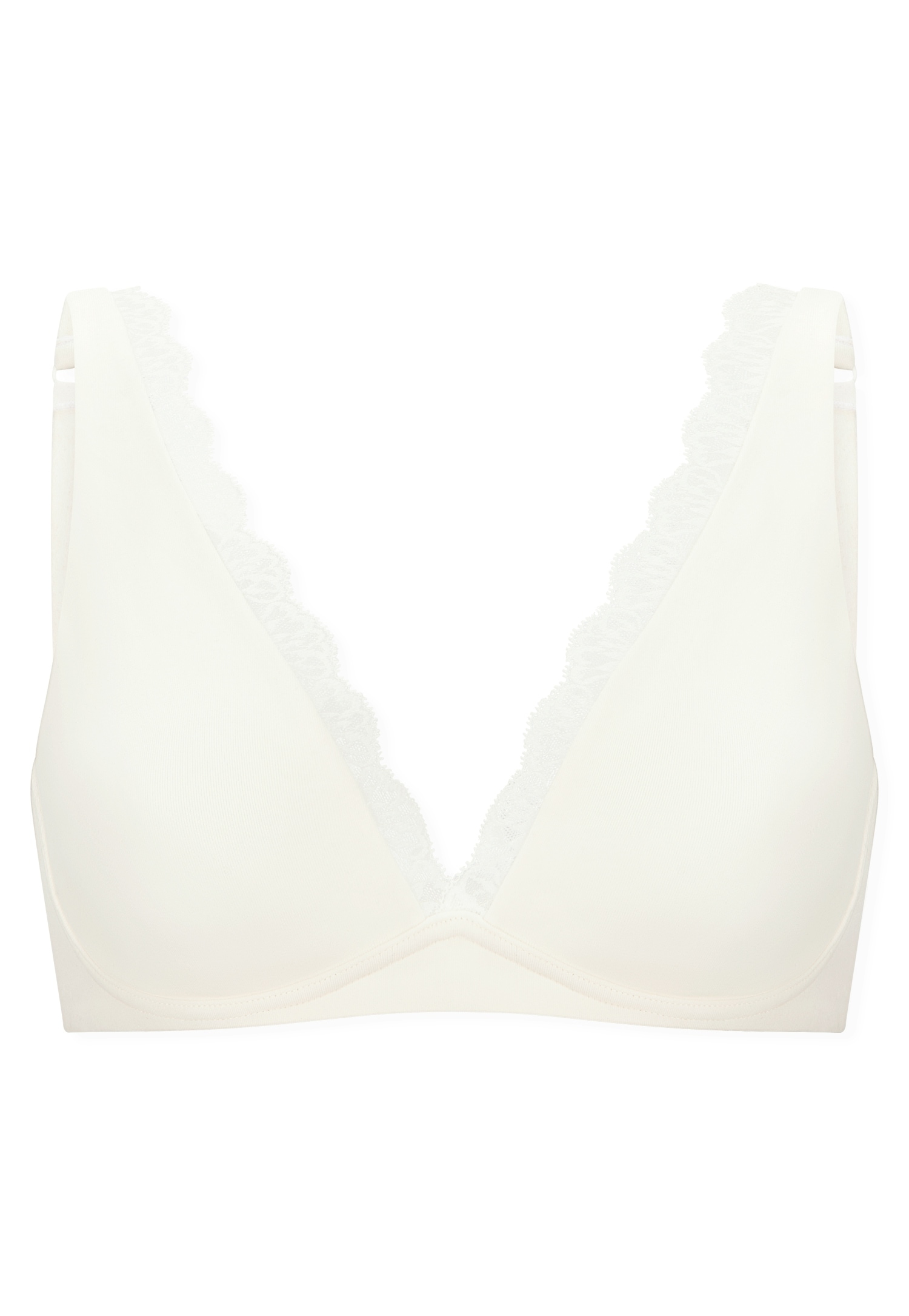 Schiesser Soutien-gorge sans armatures »Unique Cotton« Spitzenband am Dekolleté, Baumwollmischung, gemoldete Cups