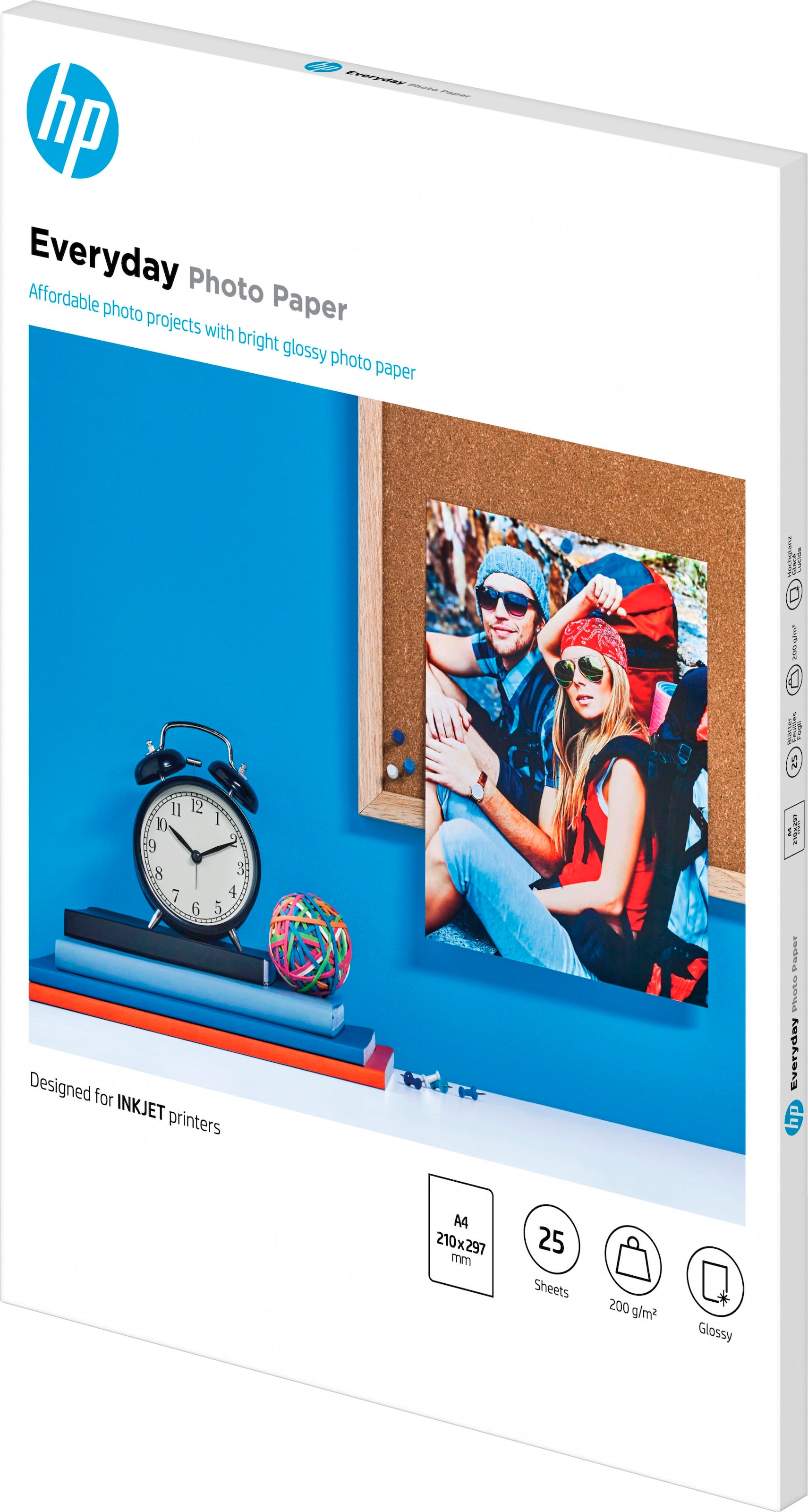HP Fotopapier »Everyday glänzend - 25 Blatt/A4/210 x 297«, DIN-A4
