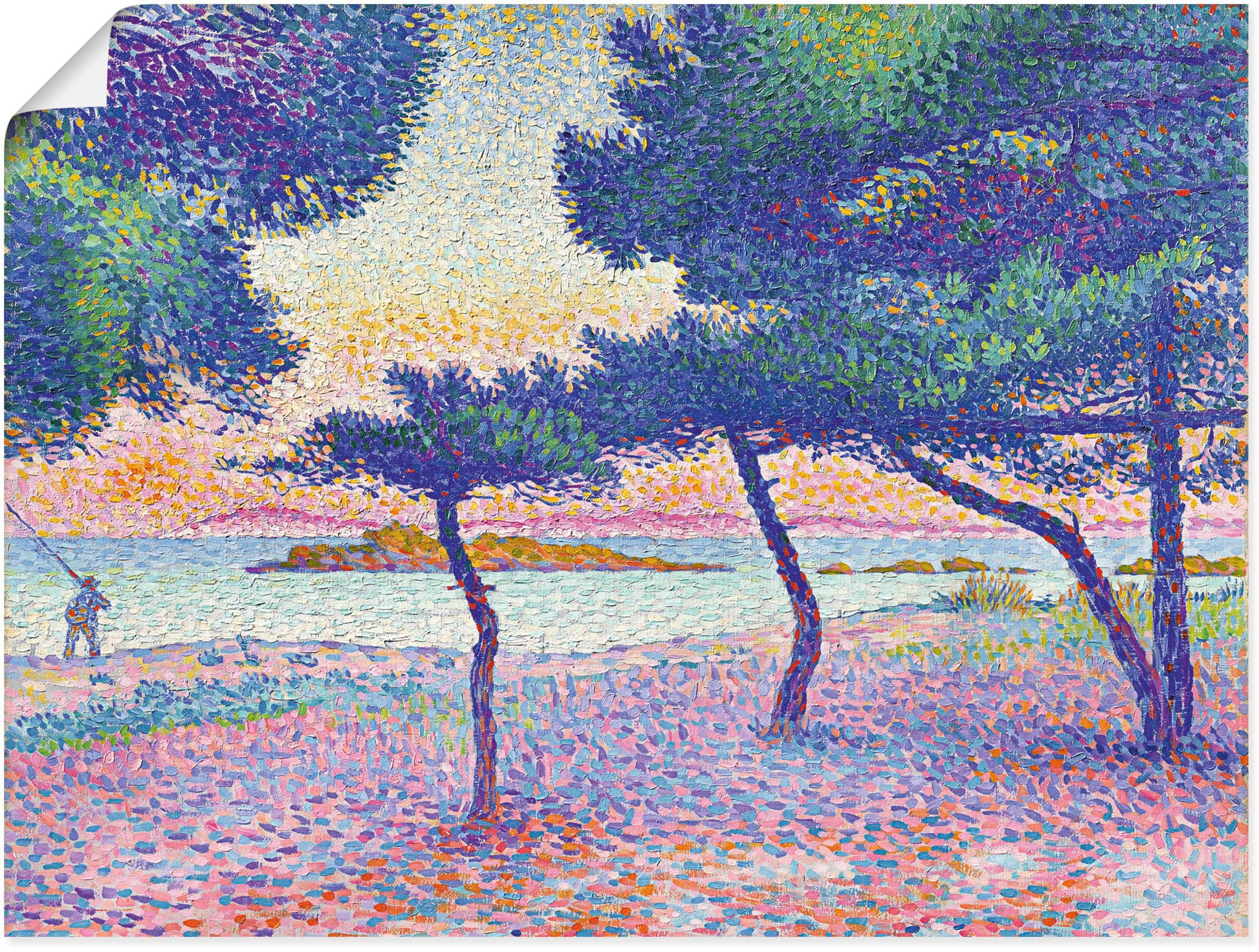 Artland Kunstdruck »Der Strand von Saint-Clair. 1896«, Wiesen & Baumbilder, (1 St.), als Alubild, Leinwandbild, Wandaufkleber oder Poster in versch. Grössen