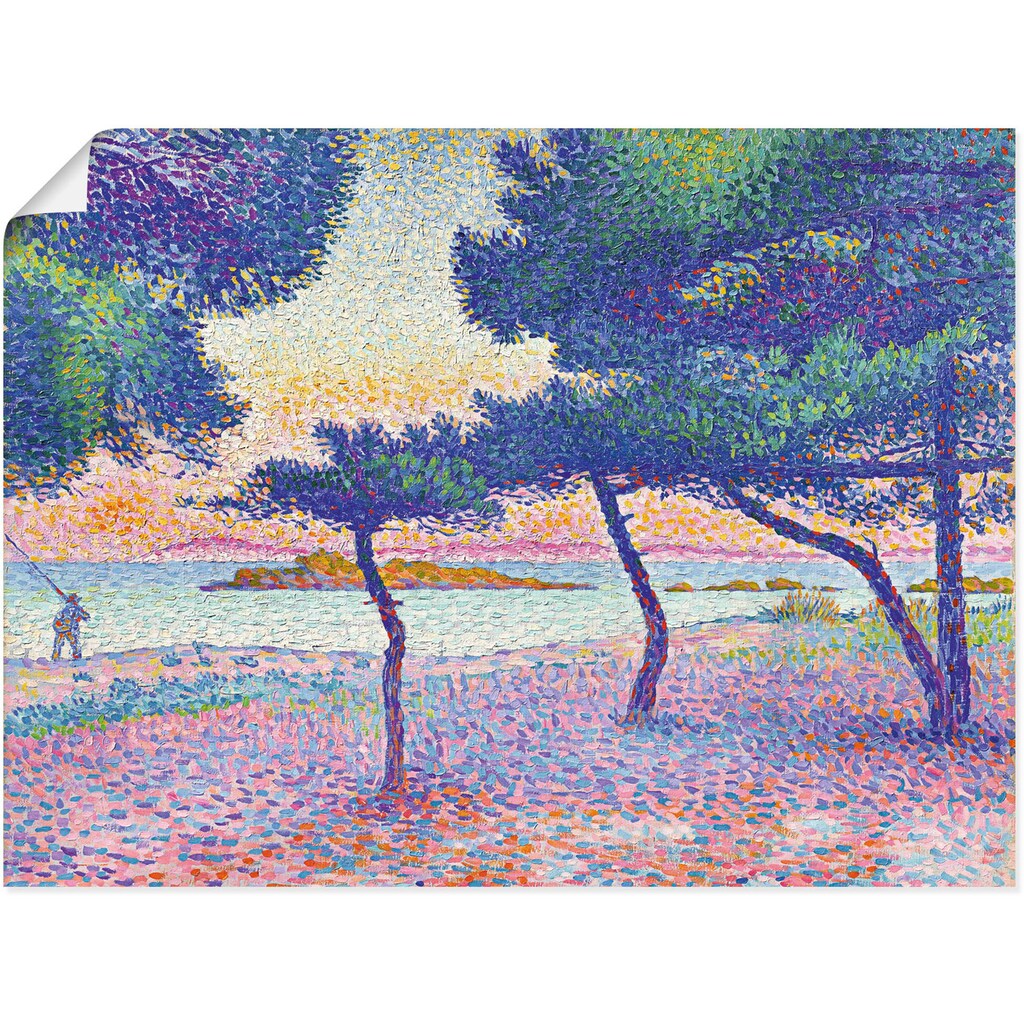 Artland Kunstdruck »Der Strand von Saint-Clair. 1896«, Wiesen & Baumbilder, (1 St.)