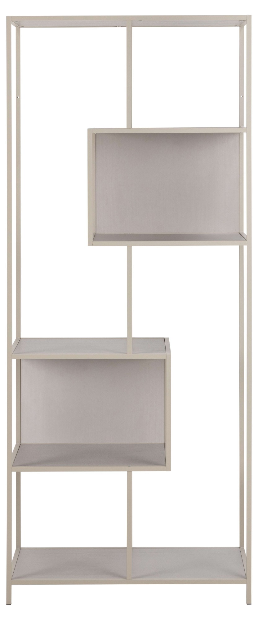 ACTONA GROUP Bücherregal »Seaford, Regal, Standregal, Raumteiler« Regal, grau, asymmetrische Details, wendbare Rückwand, 77x35x185cm