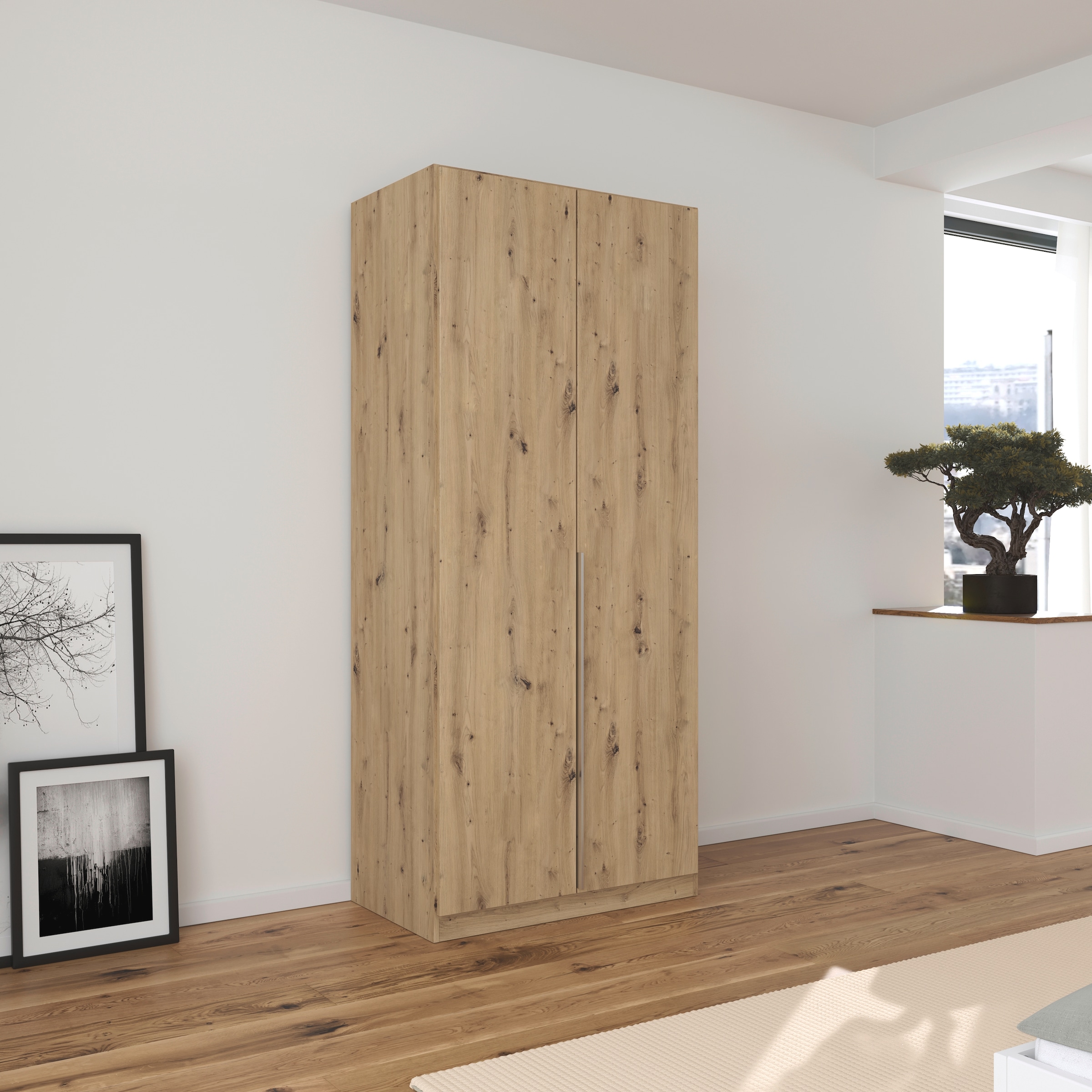 GOODproduct Drehtürenschrank »AGORDO« in zwei Griff-Farben, Breiten 91-405 cm, Dekor- oder Hochglanzfront, in 8 Breiten & 2 Höhen, MADE IN GERMANY