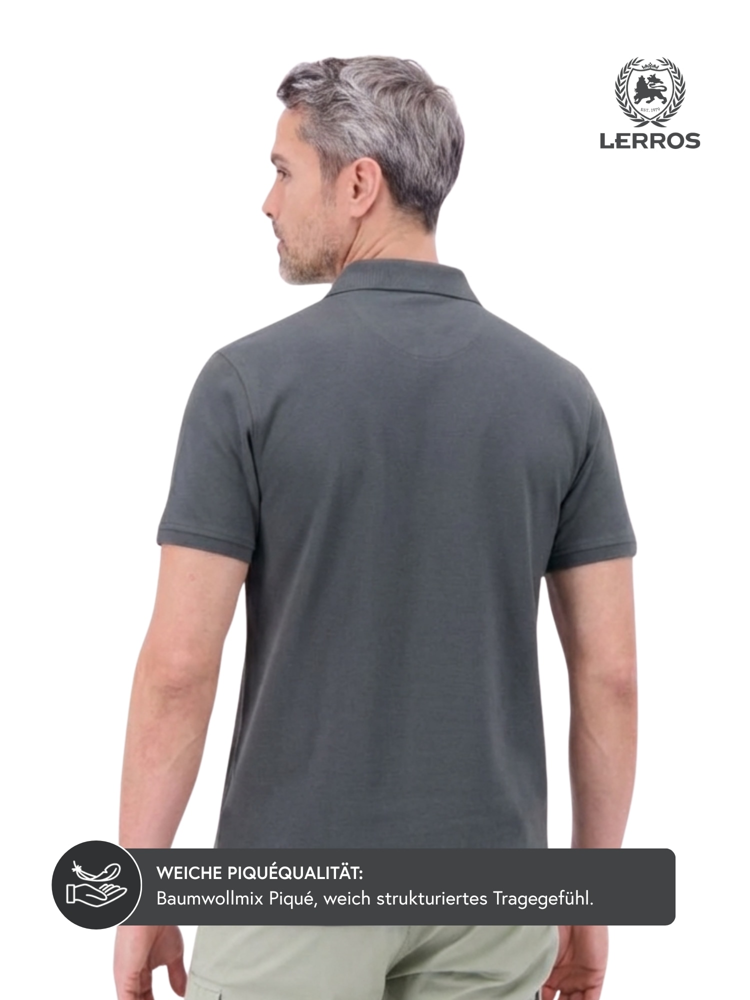 LERROS Poloshirt »Poloshirt Herren COOL & DRY atmungsaktiv Piqué« Trocknet schnell, angenehm kühl, pflegeleicht, kurzarm, einfarbig