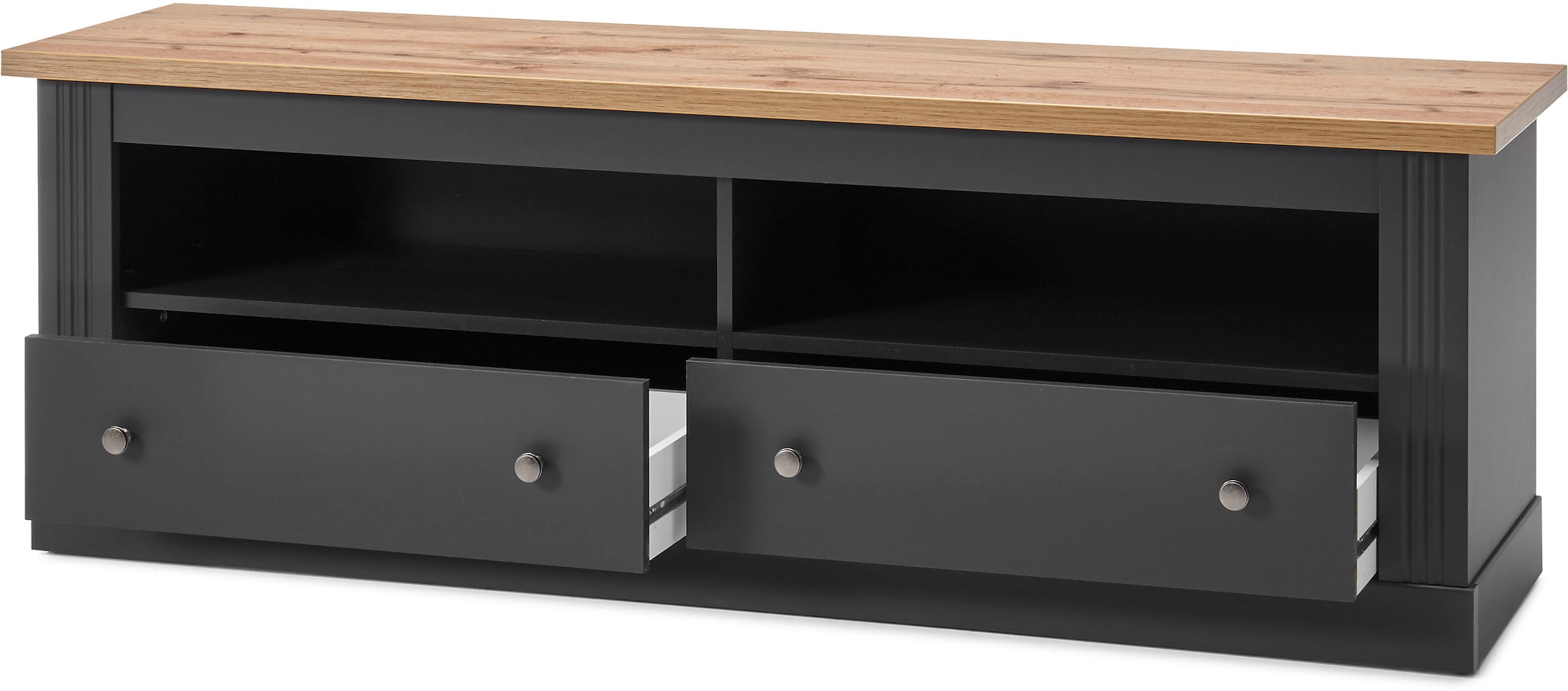 GOODproduct Wohnwand »Westminster TOPSELLER!« Set, Vitrine, Lowboard, Standregal, Wandregal, 4 Stk. tlg.