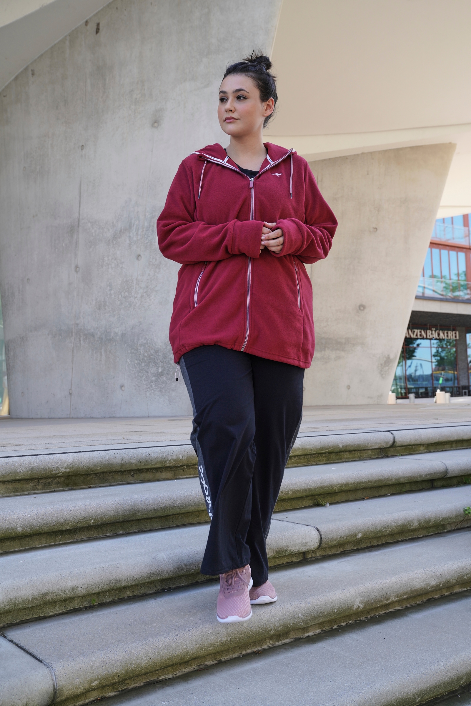 KangaROOS Fleecejacke, mit Kapuze