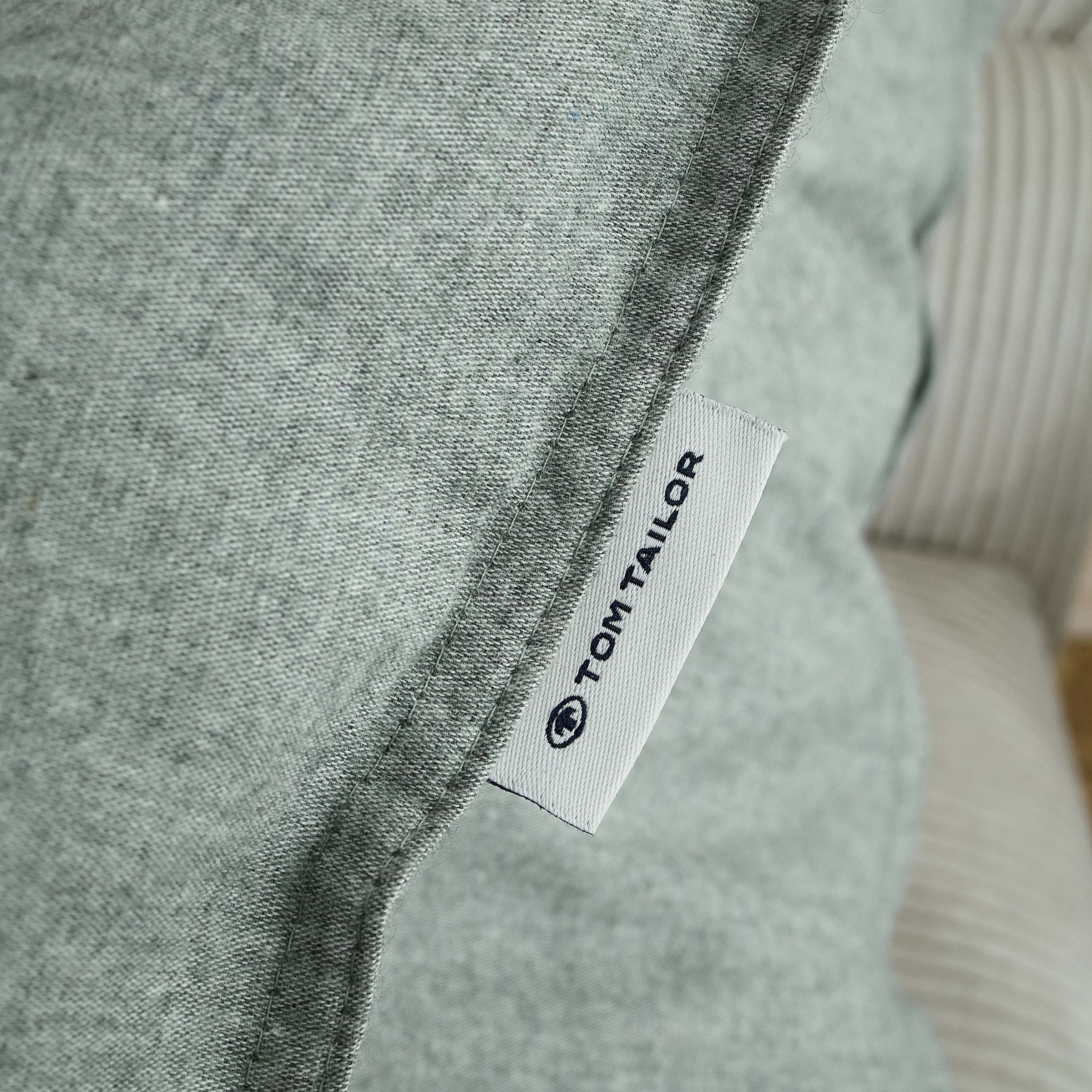 TOM TAILOR HOME Linge de lit »WOVEN MELANGE in Gr. 135x200cm oder 155x220cm« 2 cuis new bedroom, double couture sur l’oreiller, étiquette tissée