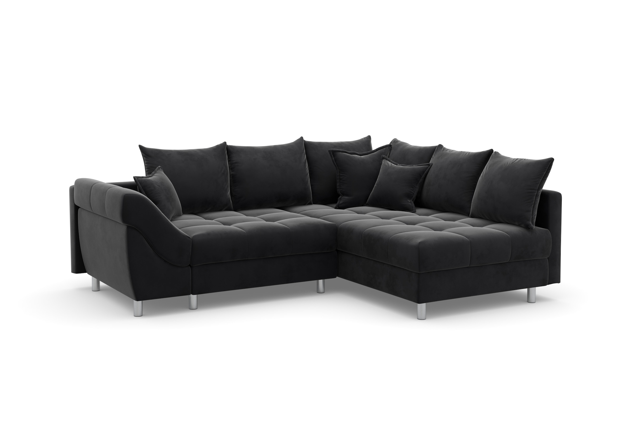 COLLECTION AB Ecksofa Joseli,  mit Zier- und Rückenkissen, komfortable Schanzen-Armlehne