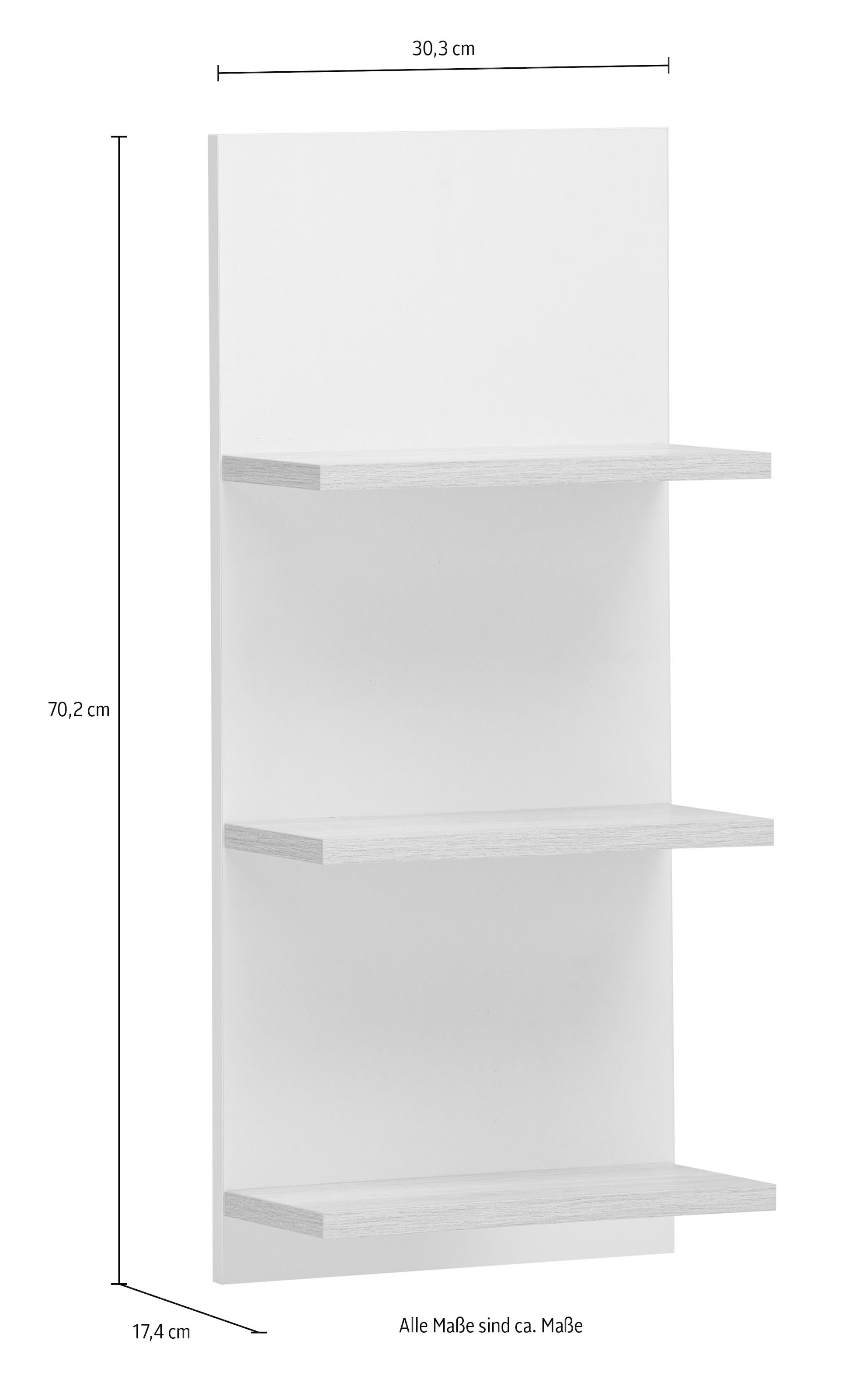 Schildmeyer Wandregal »Emmik, Breite 30 cm« 3 Regalböden