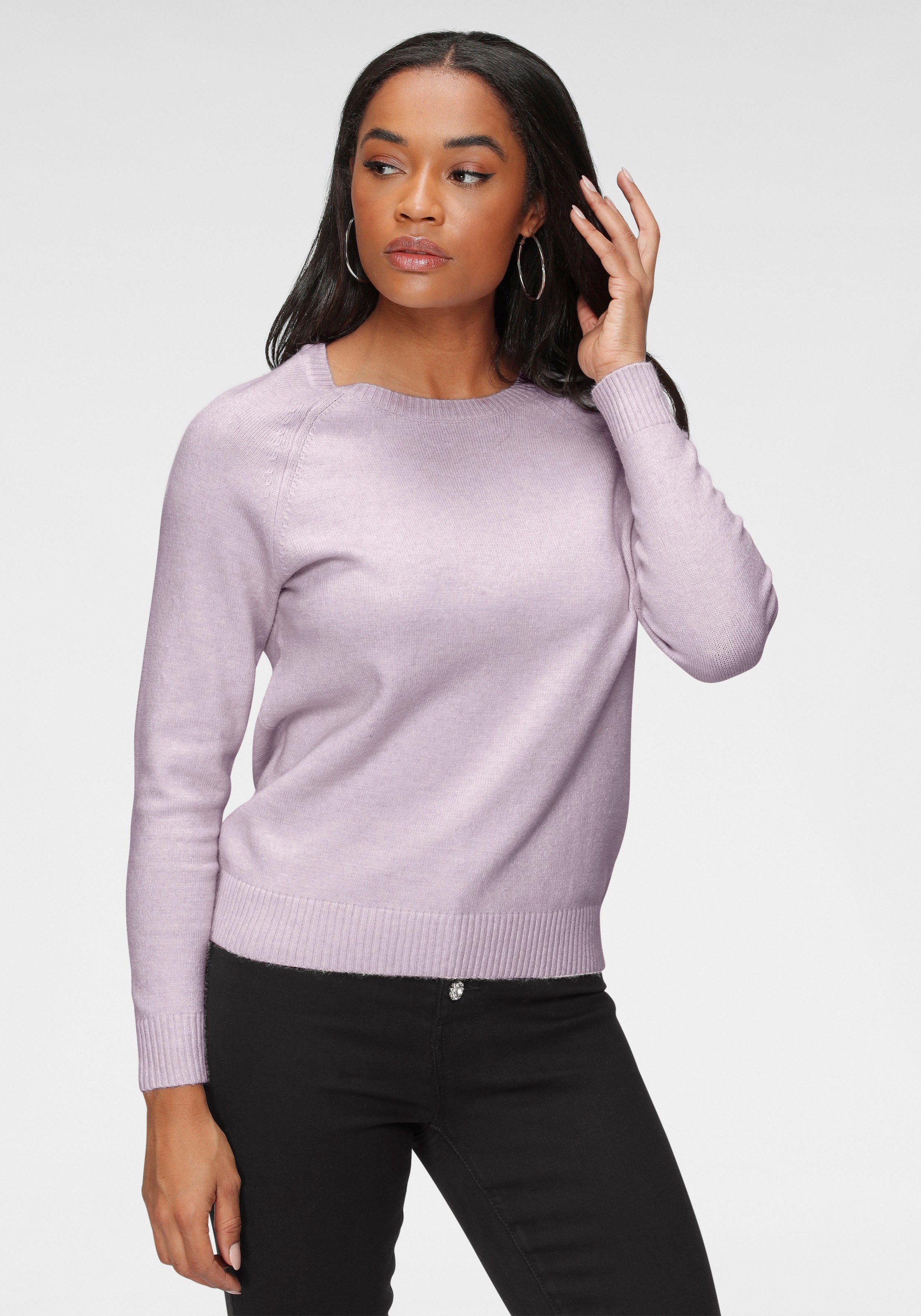 Image of Only Rundhalspullover »ONLLESLY KINGS«, in melierter Optik bei Ackermann Versand Schweiz