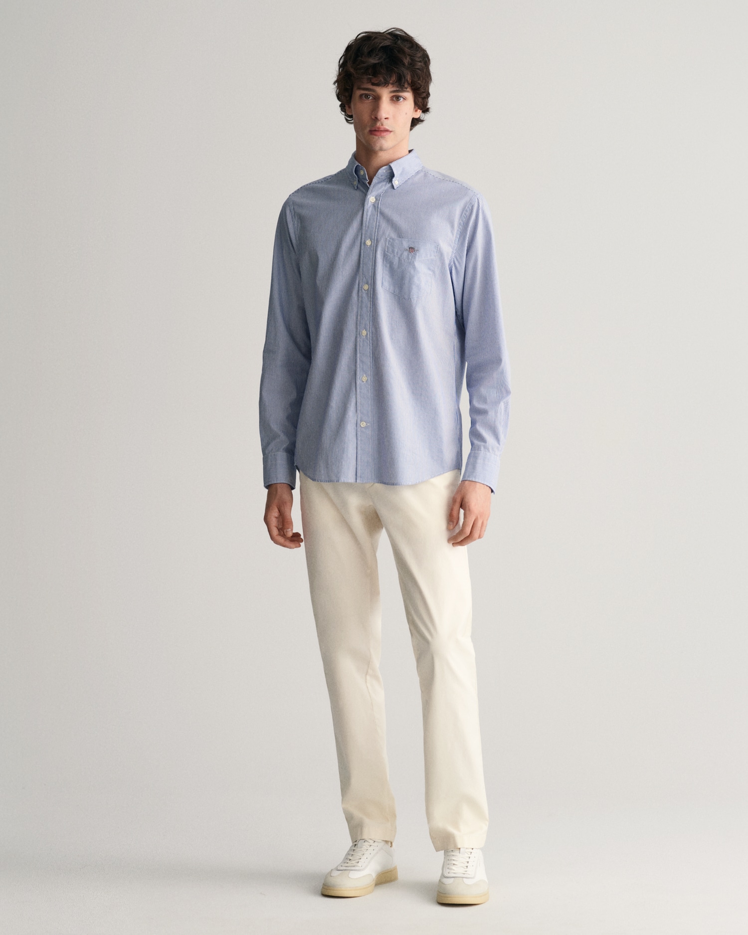 Gant Langarmhemd »REG POPLIN BANKER SHIRT«, Banker Stripe Popeline, leichte Baumwolle