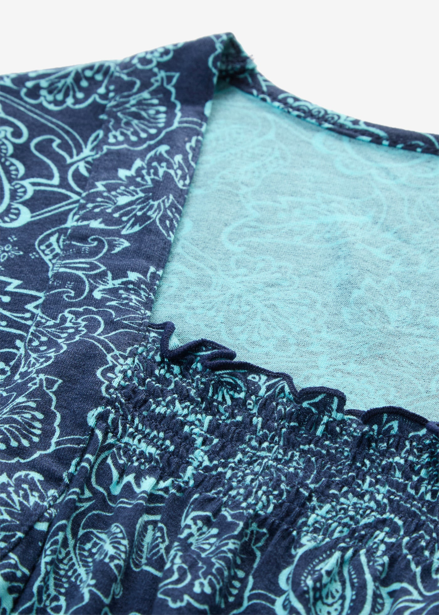 bonprix T-shirt tunique mit gerafftem Ausschnitt, in A-Linie, Kurzarm-Design