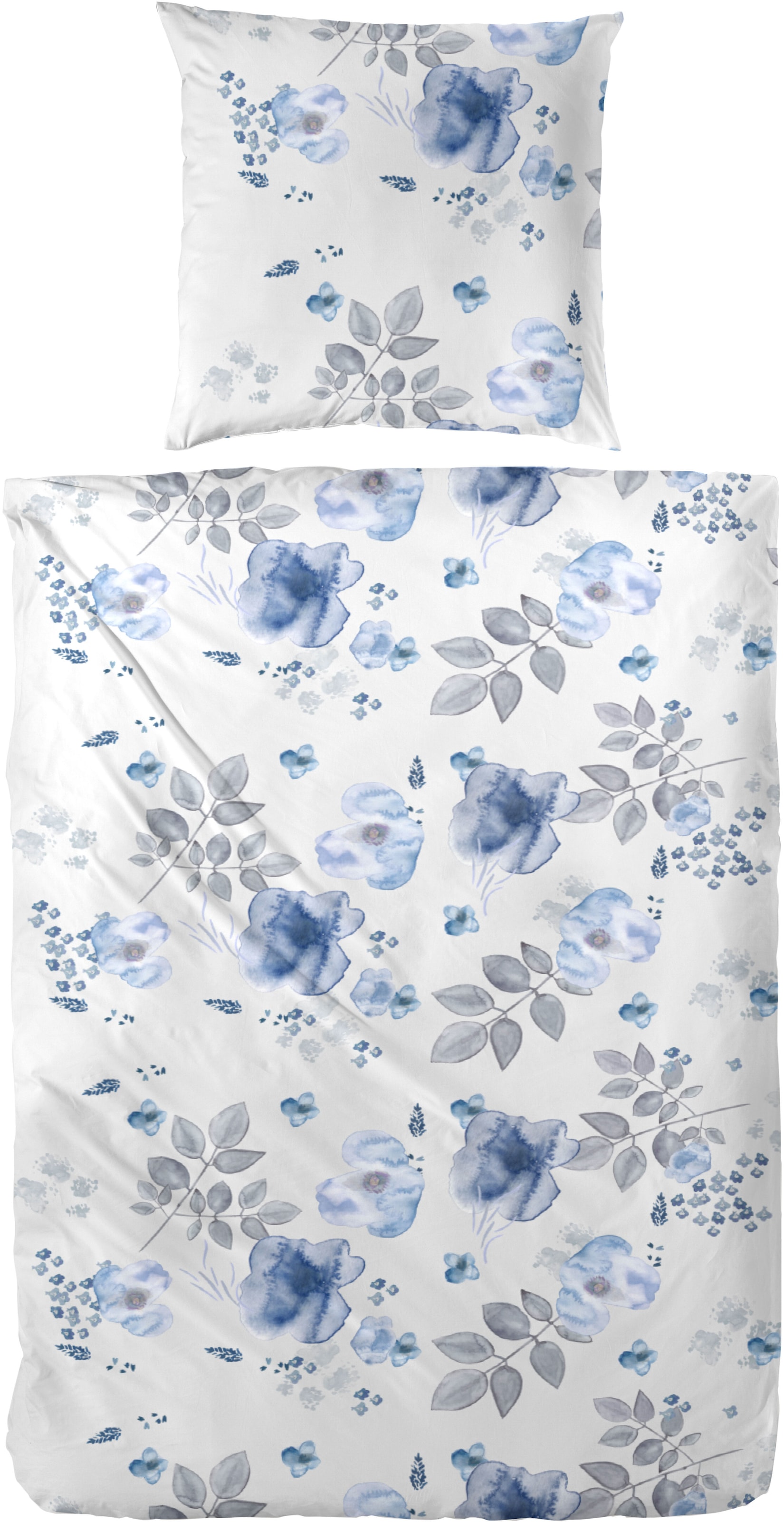 Image of Primera Bettwäsche "Biber Bettwäsche "Flowerful"" 2 Stk. Mit romantischen Blumen