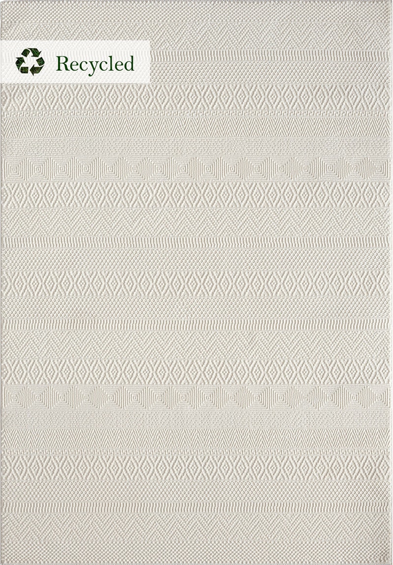 the carpet Teppich »Lima« rechteckig 12 mm Höhe Designer Teppich Flor 1 recyceltem Polyester waschbar