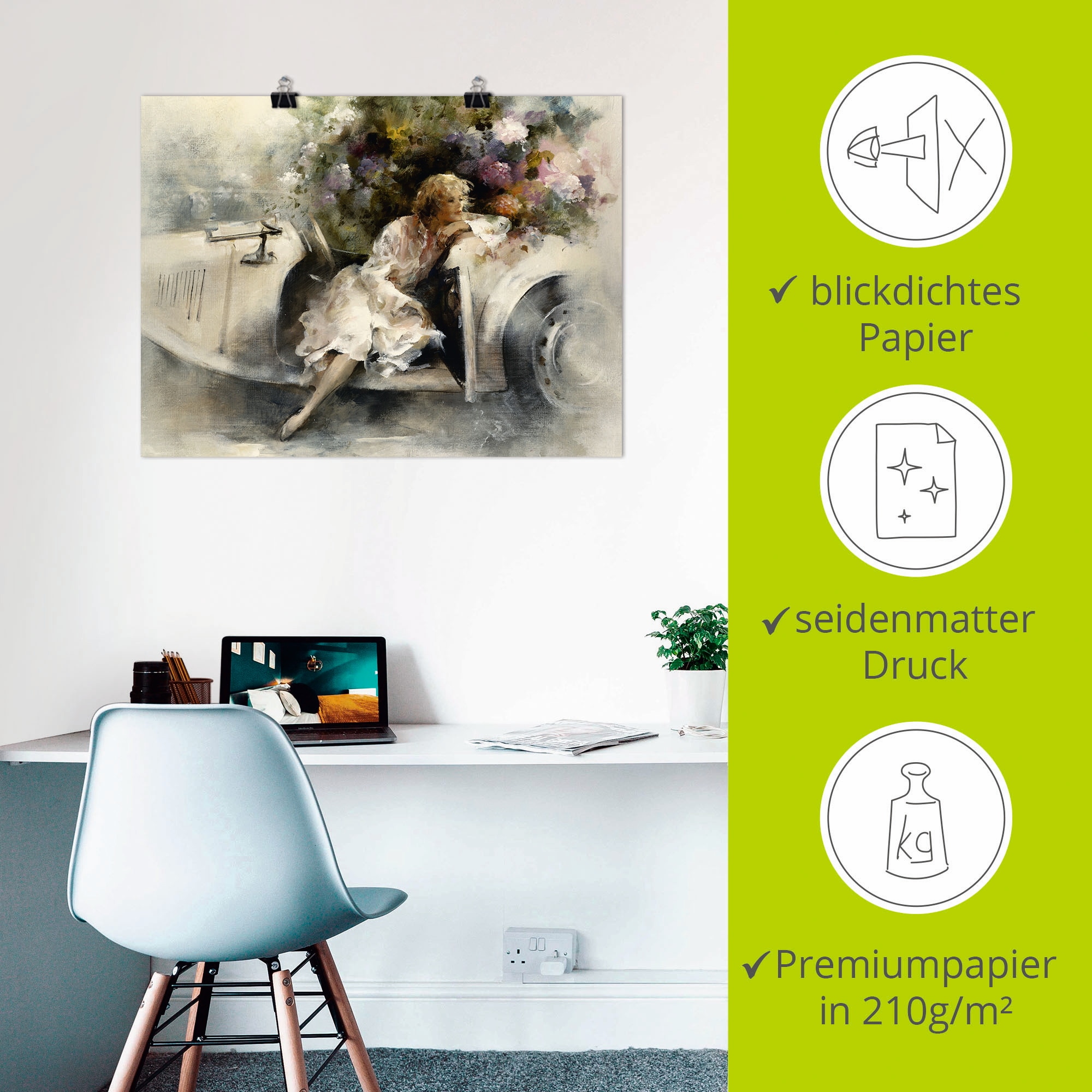 Artland Wandbild »Tagträumer« Frau 1 Stk. tlg. als Leinwandbild, Poster in verschied. Grössen