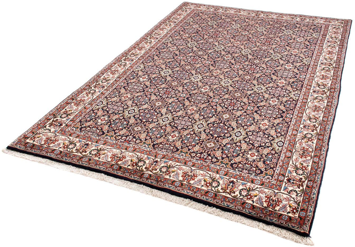 Image of morgenland Orientteppich »Perser - Bidjar - 248 x 168 cm - hellbraun«, rechteckig, 15 mm Höhe, Wohnzimmer, Handgeknüpft, Einzelstück mit Zertifikat bei Ackermann Versand Schweiz